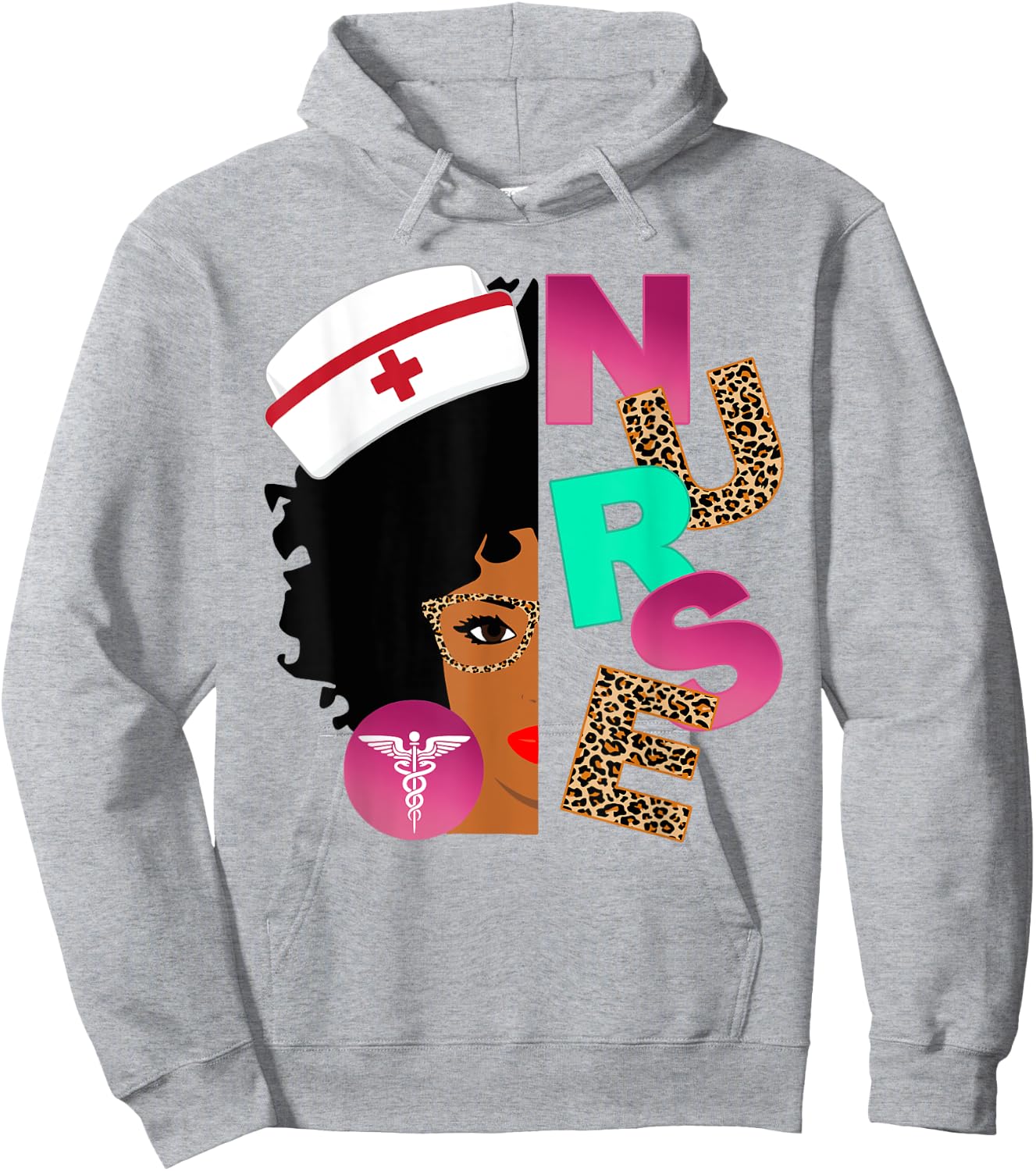 Black Strong Nurse Afro Love Melanin African American Women Hoodie - Hoodie | Ash