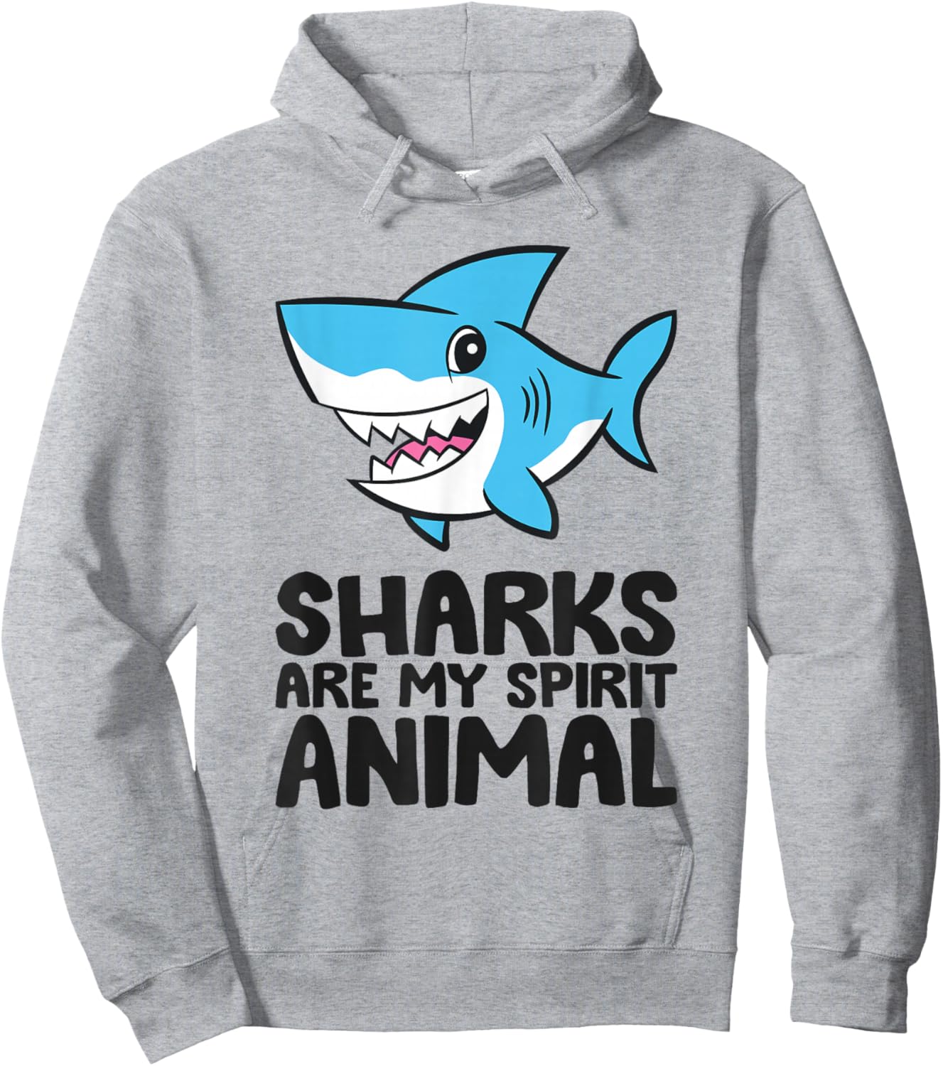 Funny Shark Lover Sharks Are My Spirit Animal Hoodie - Hoodie | Ash