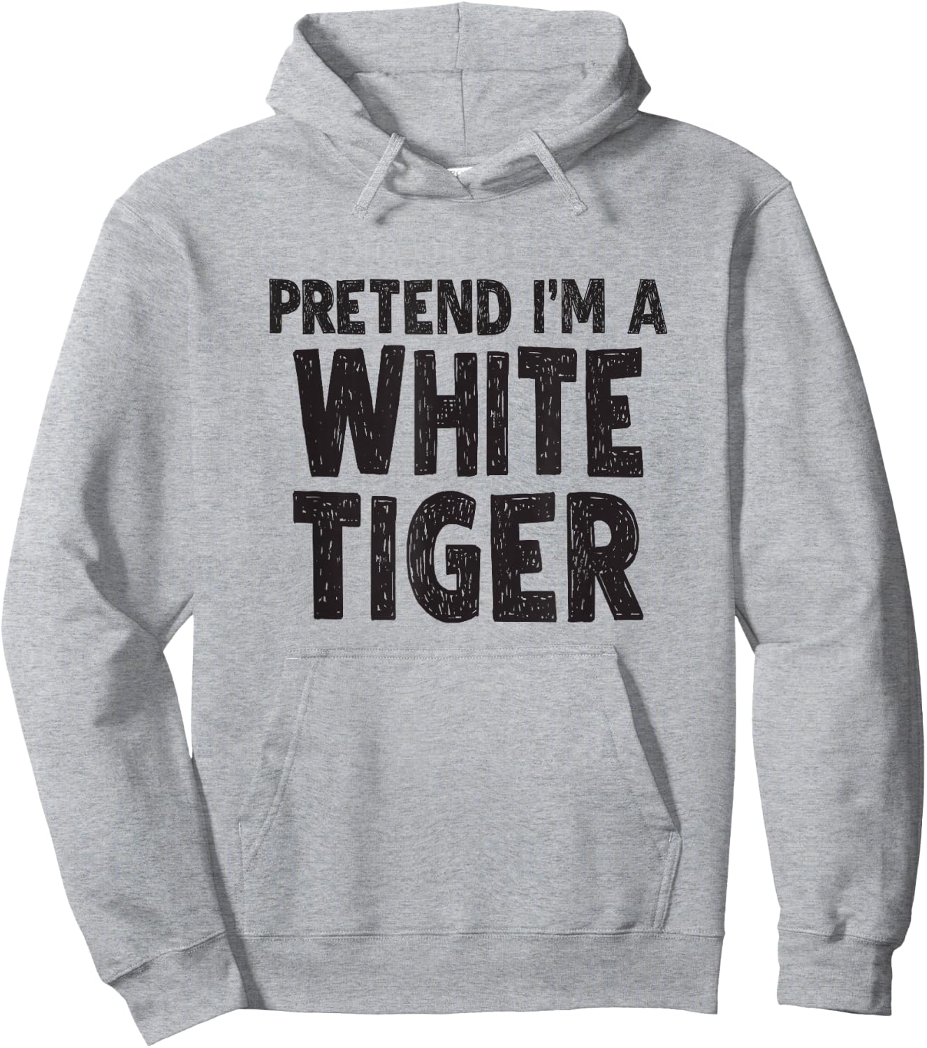 Pretend I'm A White Tiger Shirt Easy Halloween Costume Hoodie - Hoodie | Ash