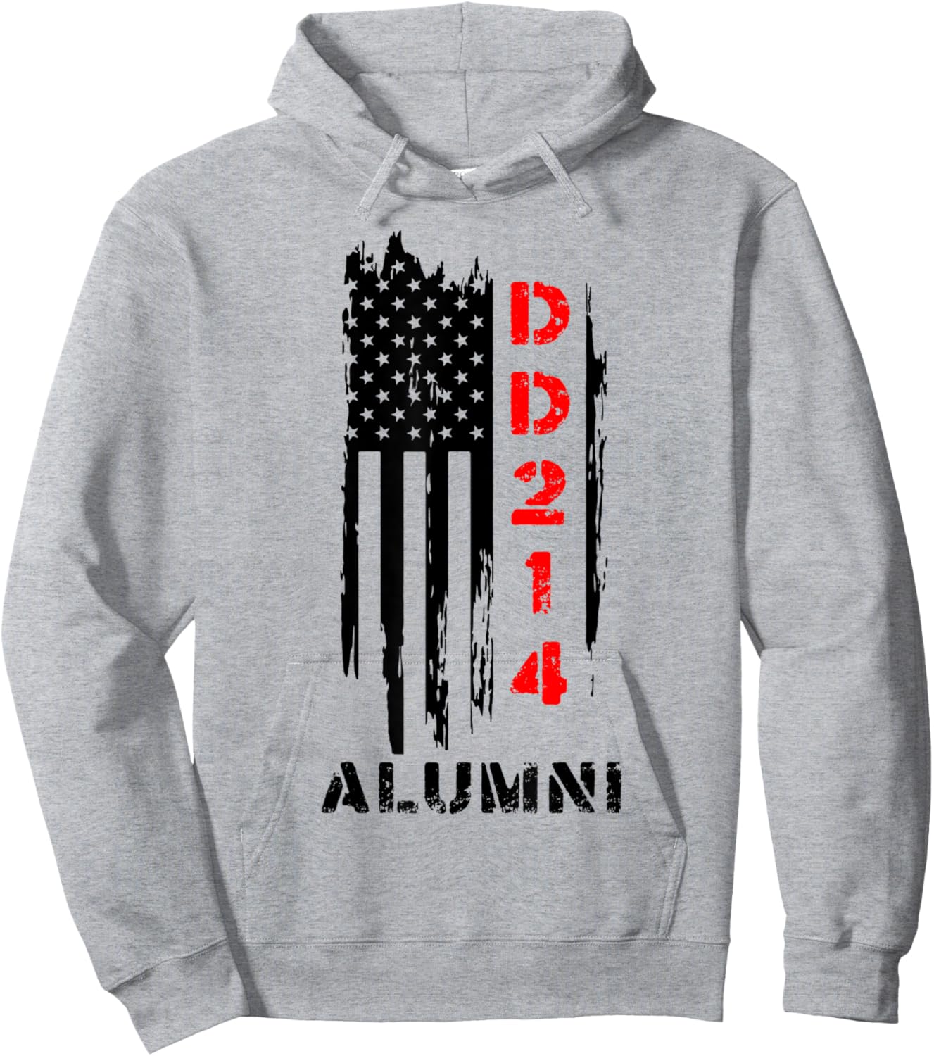 US DD214 United States Air Proud Alumni Elite Veteran Hoodie - Hoodie | Ash