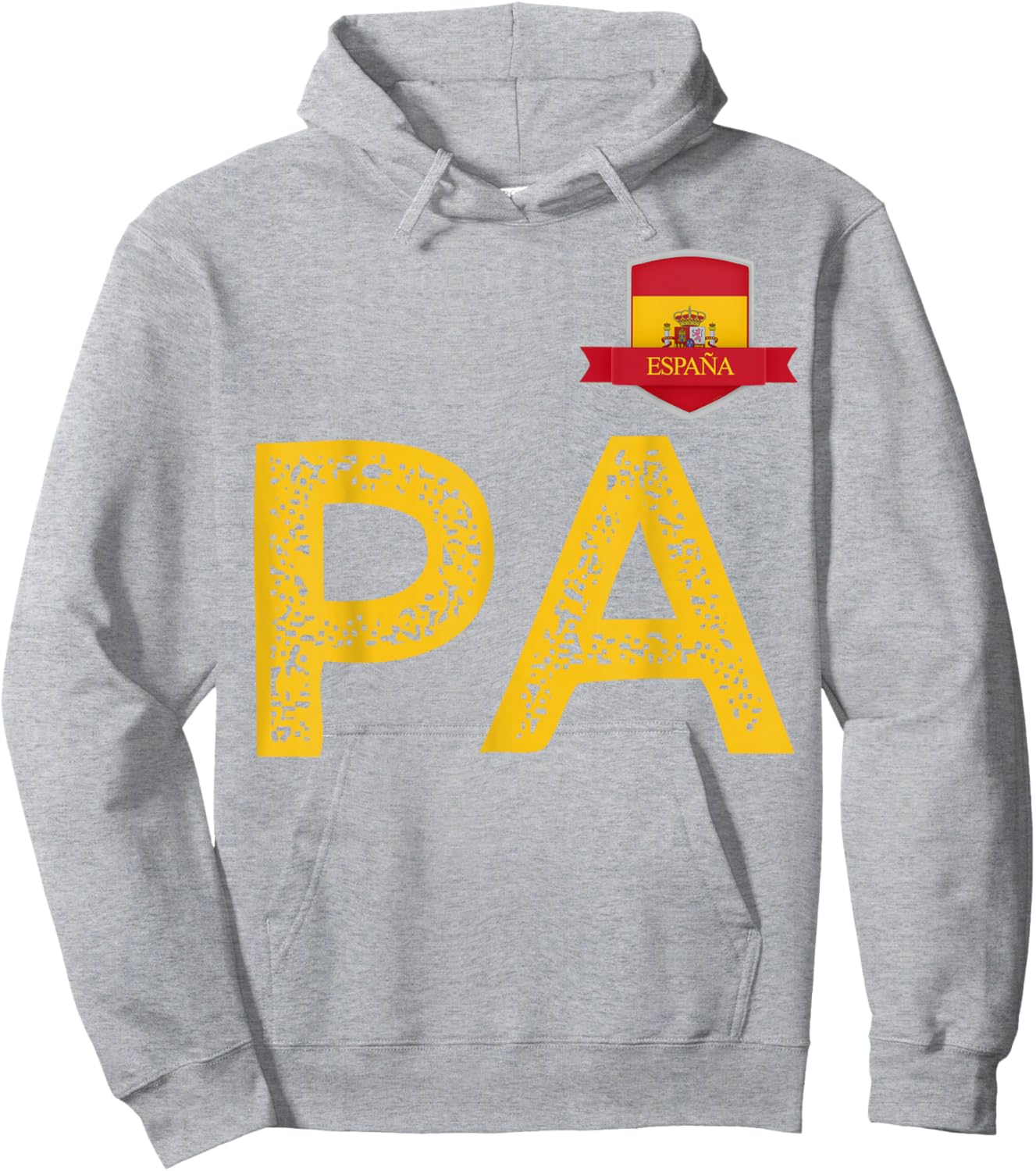 Spain España Human-Flag Letter P and A Spain España Hoodie - Hoodie | Ash