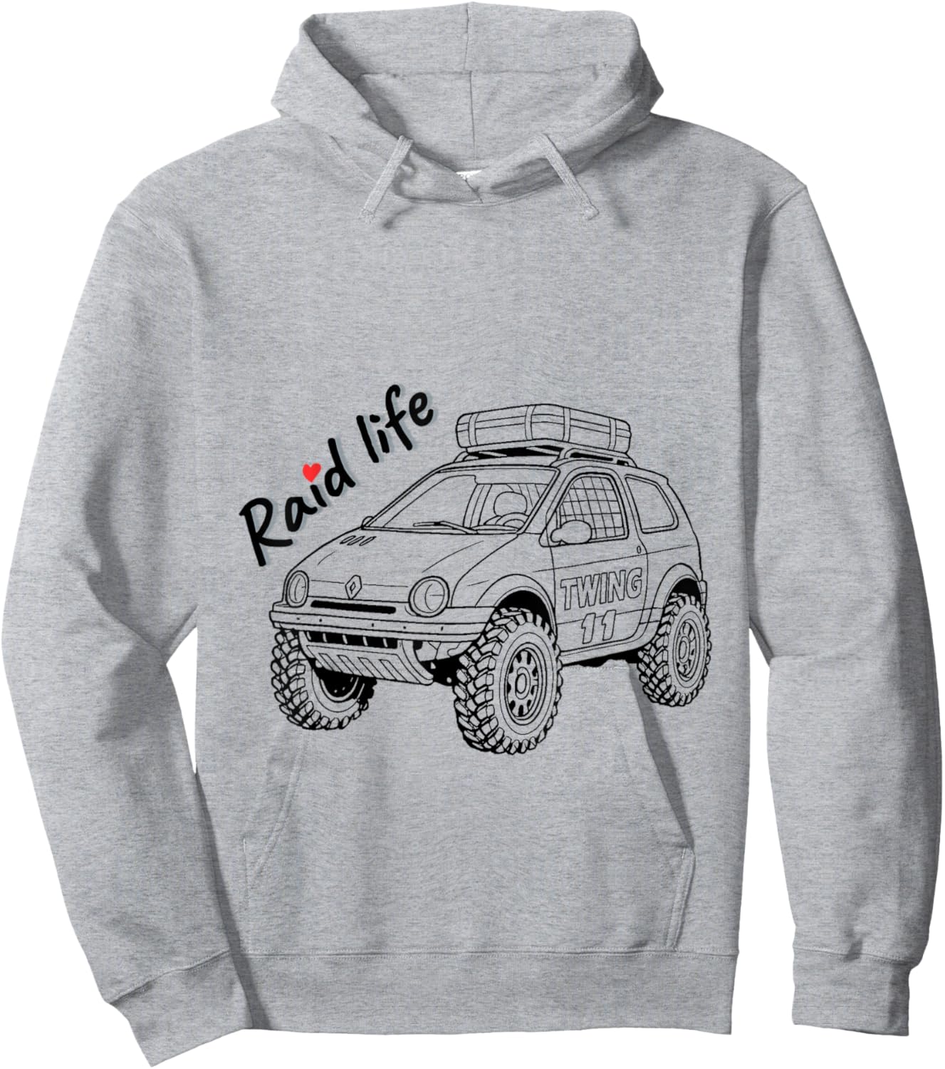 Raid Life Twing 4x4 Hoodie - Hoodie | Ash