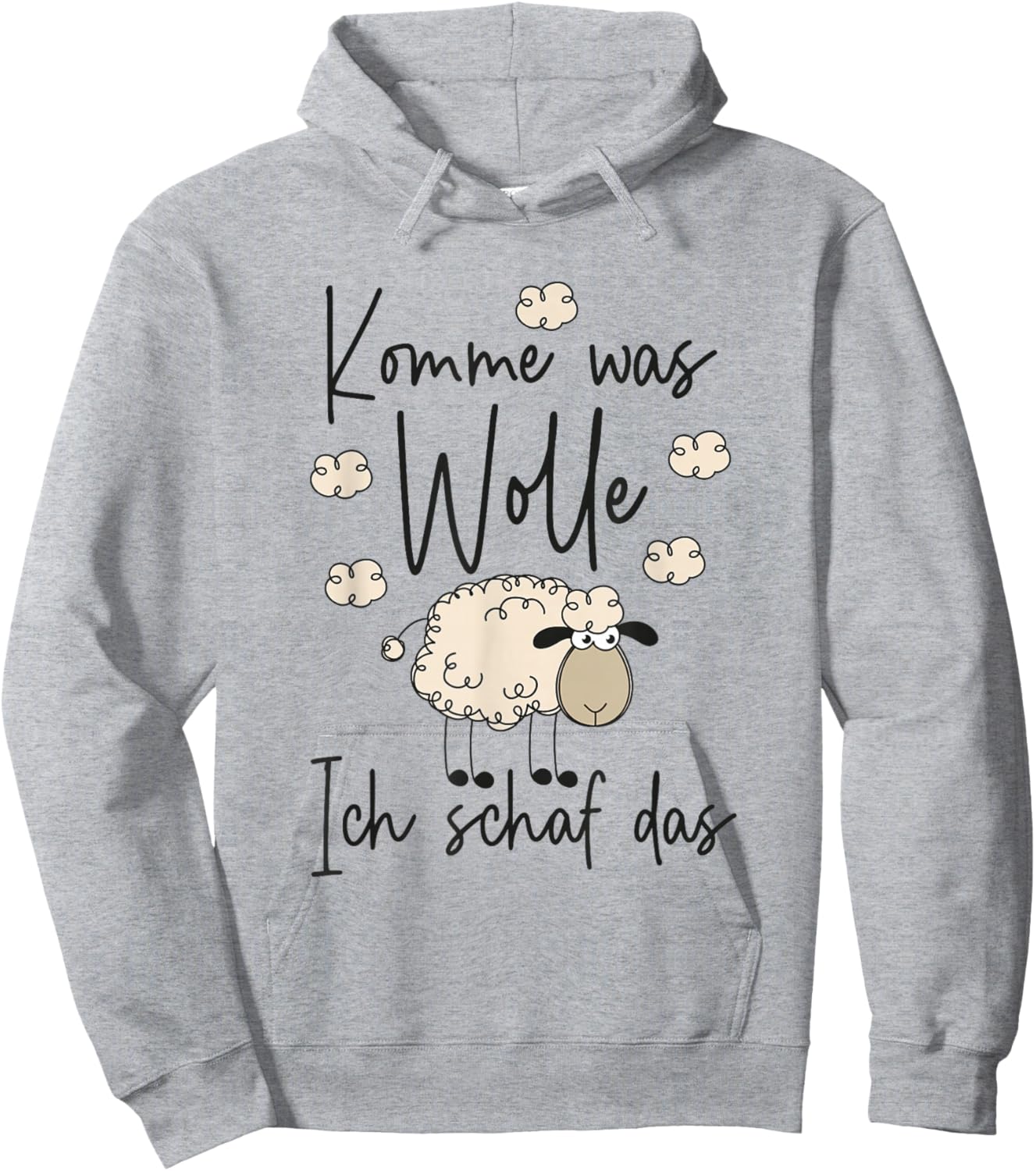 Handarbeit Stricken Häkeln - Komme was Wolle Ich Schaf das Hoodie - Hoodie | Ash