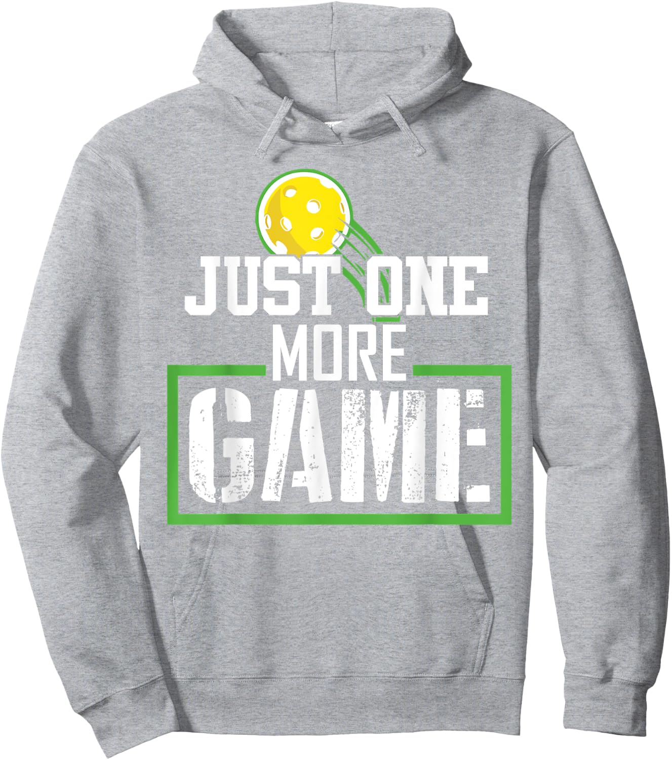 Just One More Game funny Gift pickleball player fan Hoodie - Hoodie | Ash