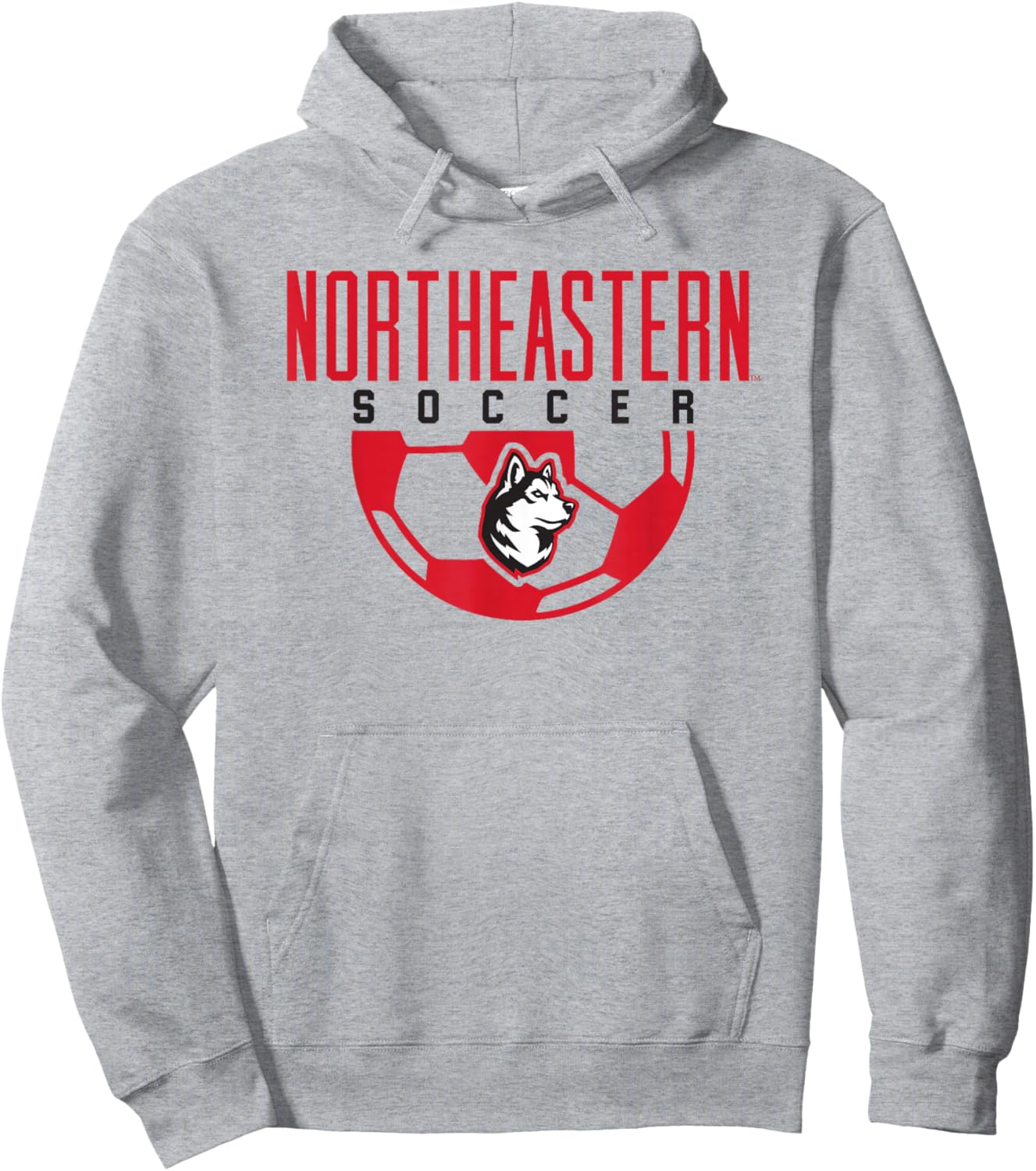Northeastern University NEU Huskies Soccer Arch Hoodie - Hoodie | Ash