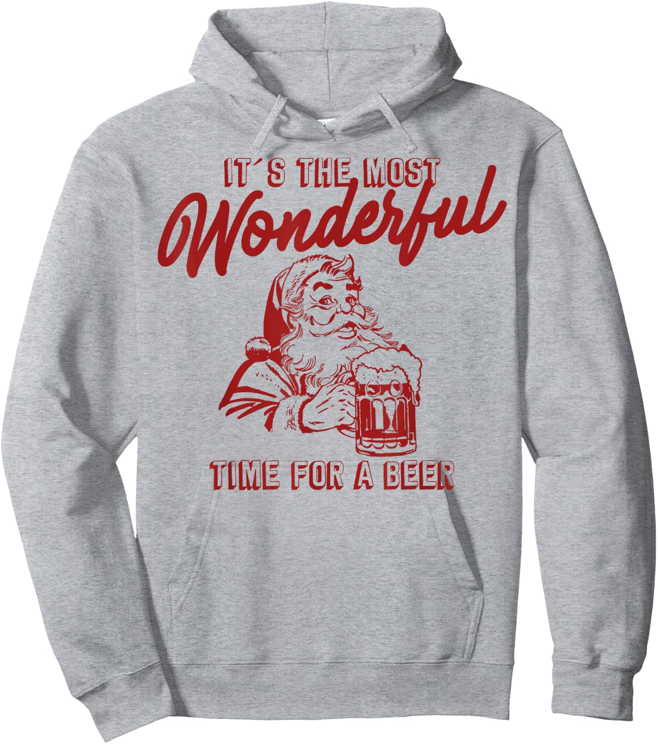Santa Claus, it's the most beautiful time for a beer Hoodie - Hoodie | Ash