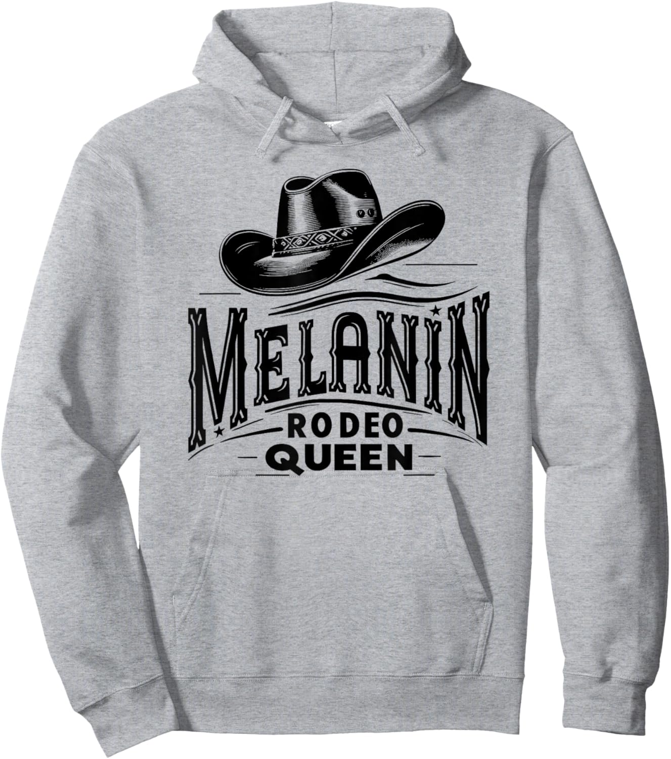 Melanin Rodeo Queen, African American Cowgirl Hoodie - Hoodie | Ash