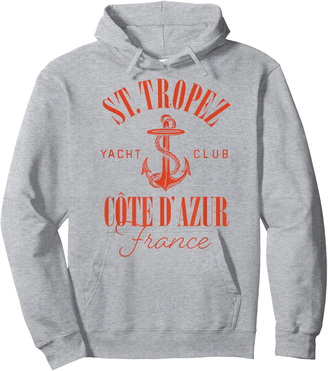 St Tropez Yacht Club Côte d'Azur France Vacation Destination Hoodie - Hoodie | Ash