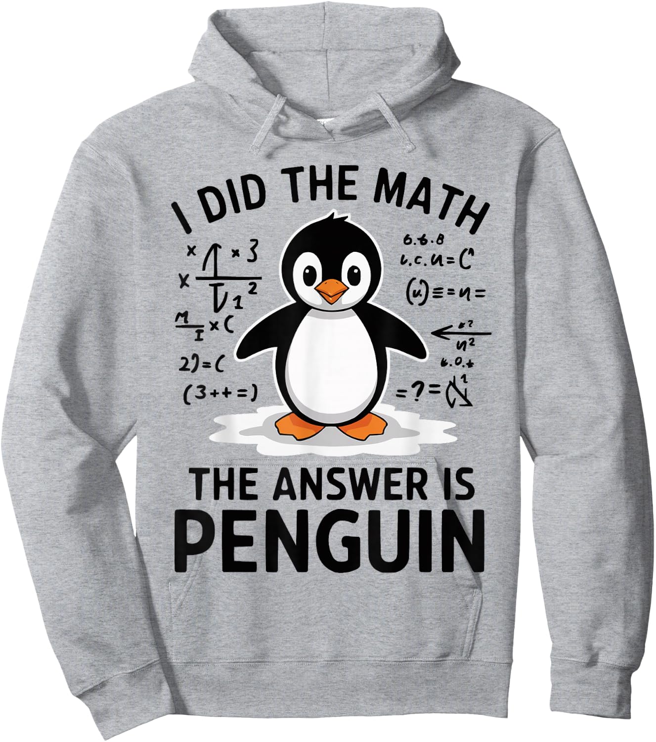I Did the Math The Answer is Penguin Funny Math Teacher Hoodie - Hoodie | Ash
