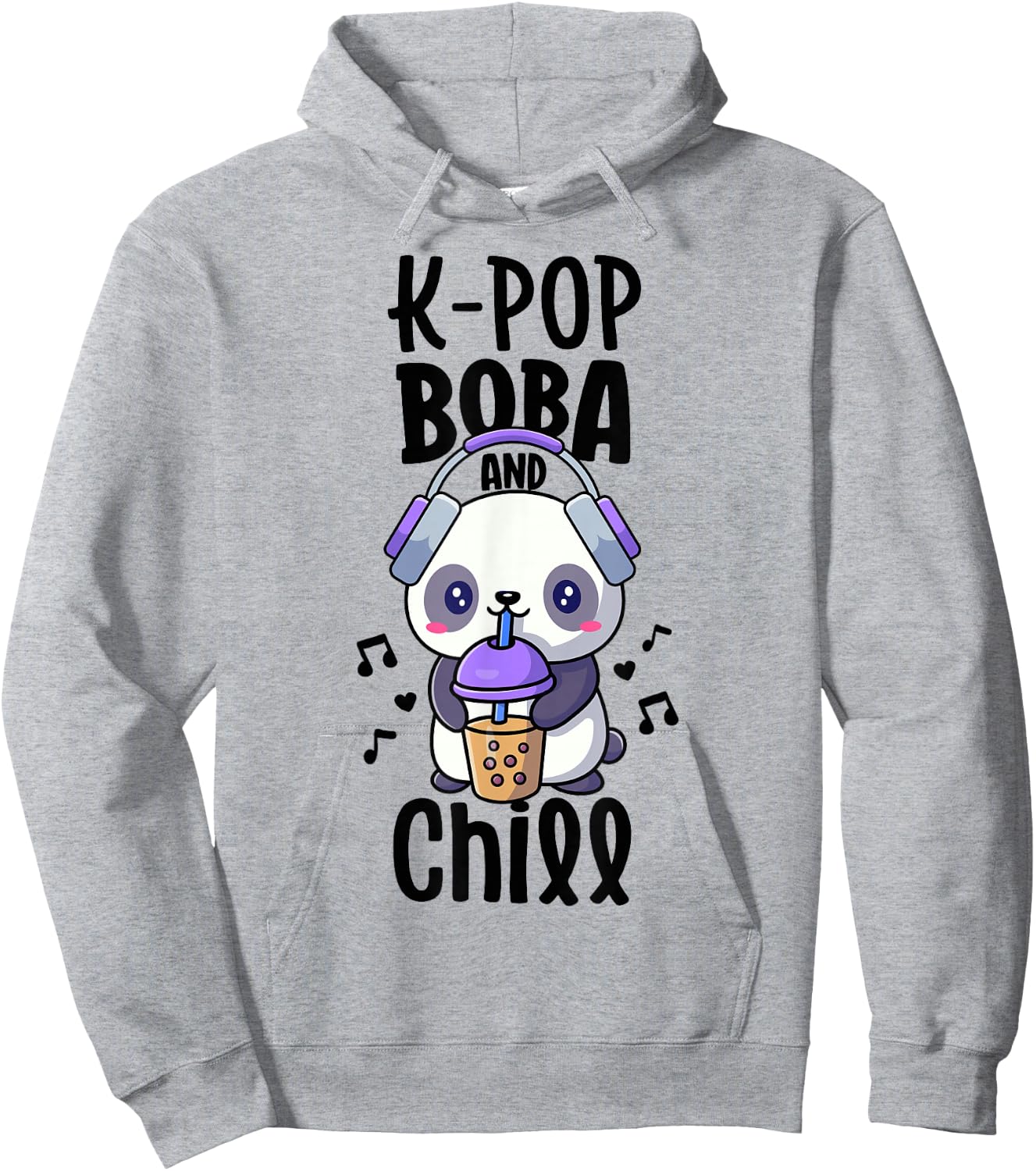 Boba and Kpop Shirt Kawaii K-Pop Merchandise Kpop and Chill Hoodie - Hoodie | Ash