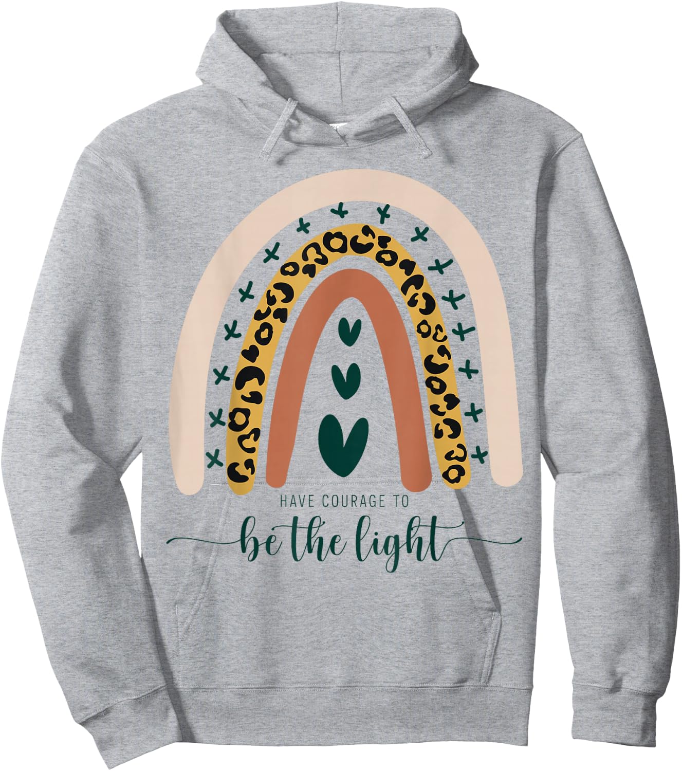 Be The Light Boho Rainbow Christian Scripture Religious Cute Small Hoodie - Hoodie | Ash
