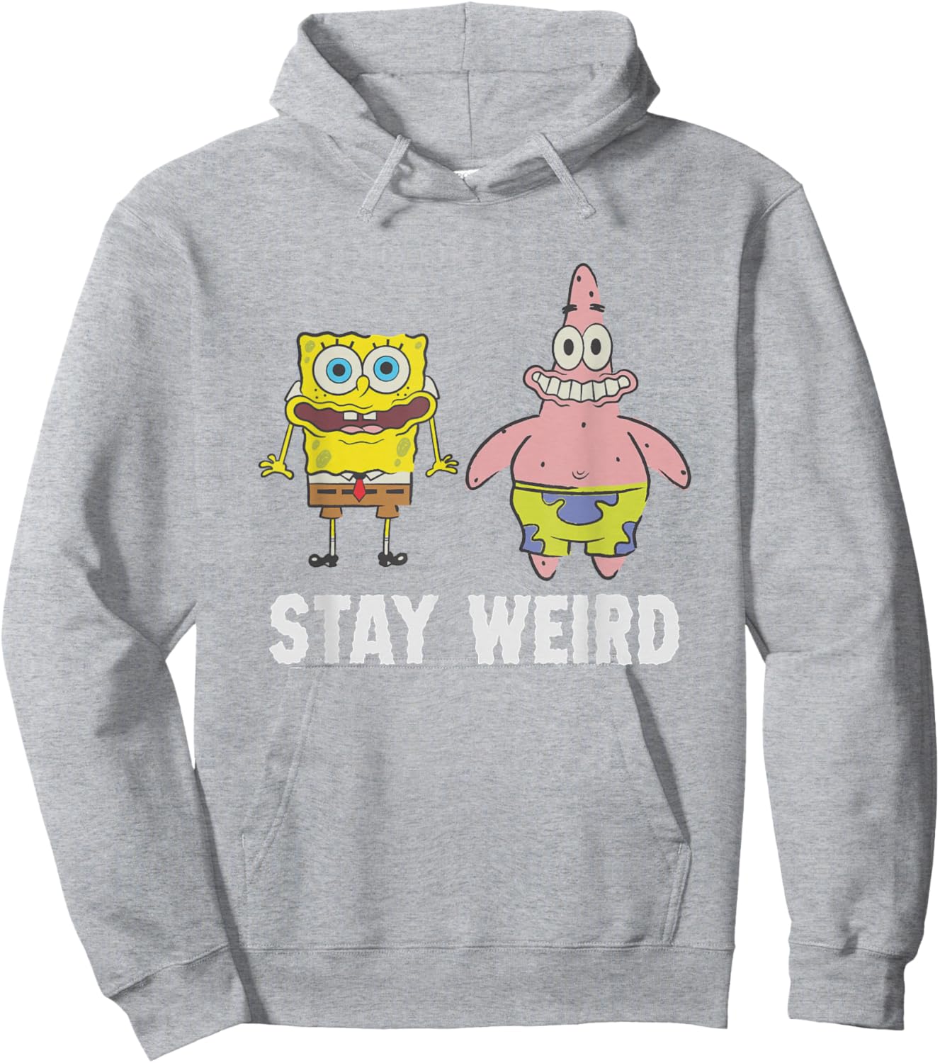 SpongeBob SquarePants Stay Weird Funny Faces Buddies Hoodie - Hoodie | Ash
