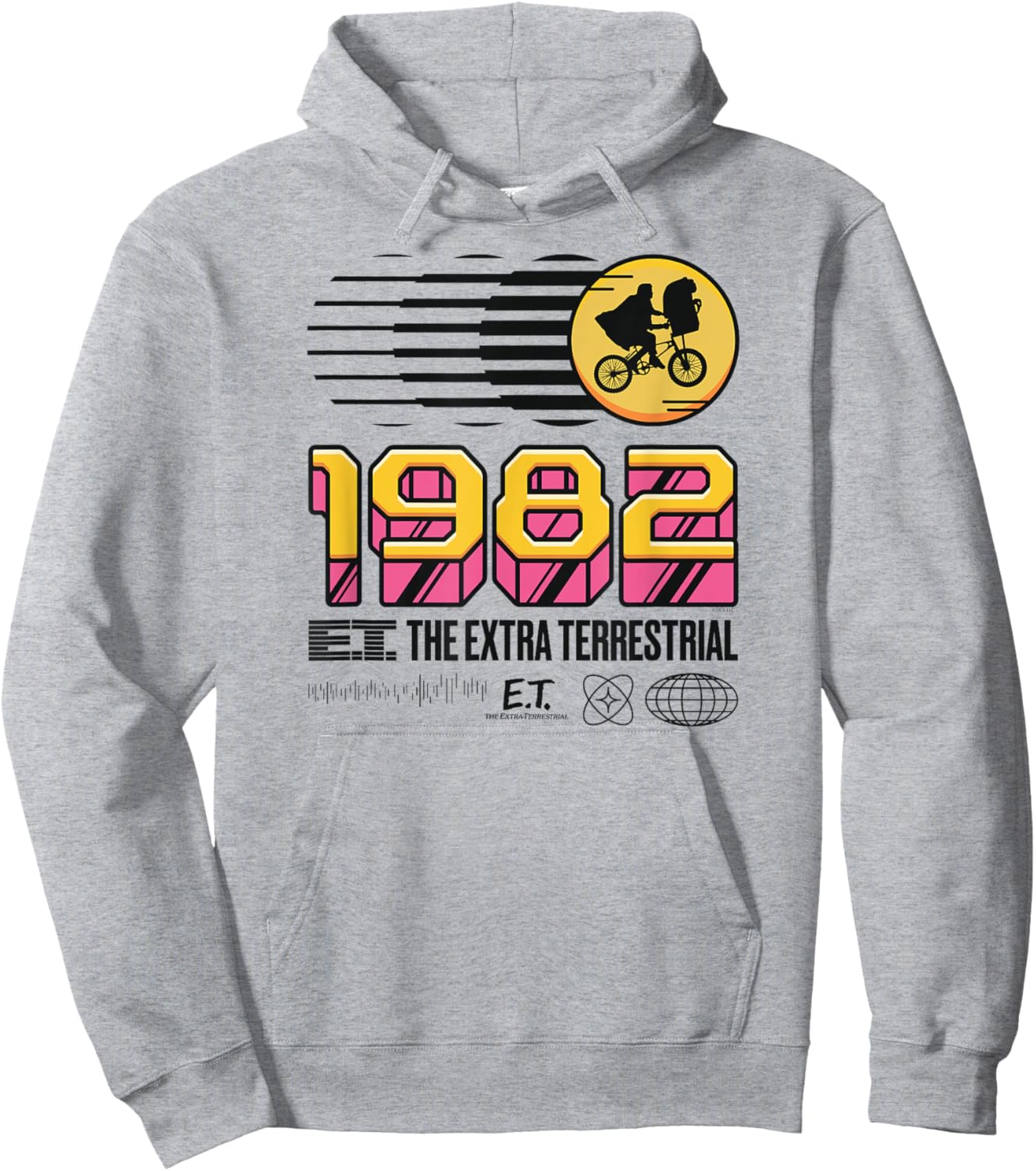 E.T. the Extra-Terrestrial 1982 Retro Hoodie - Hoodie | Ash