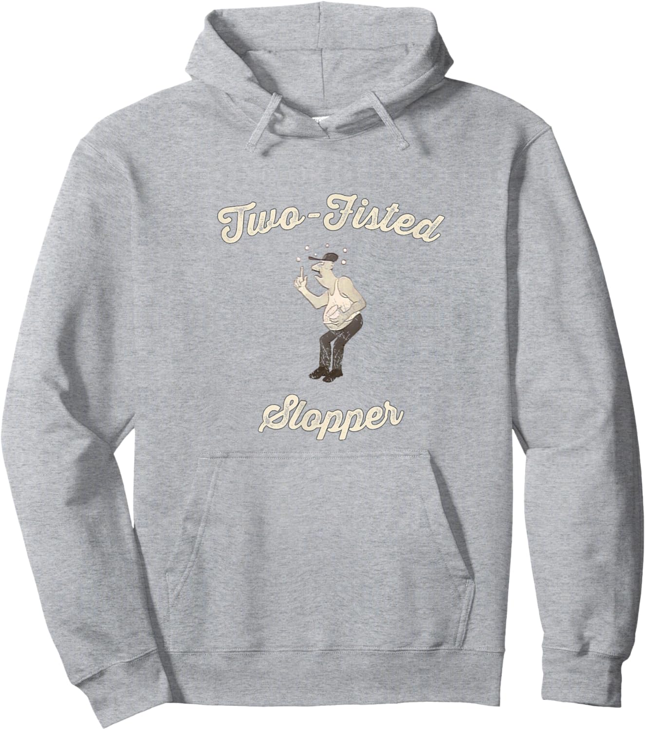 Two Fisted Slopper Vintage Milwaukee Baseball Hoodie - Hoodie | Ash