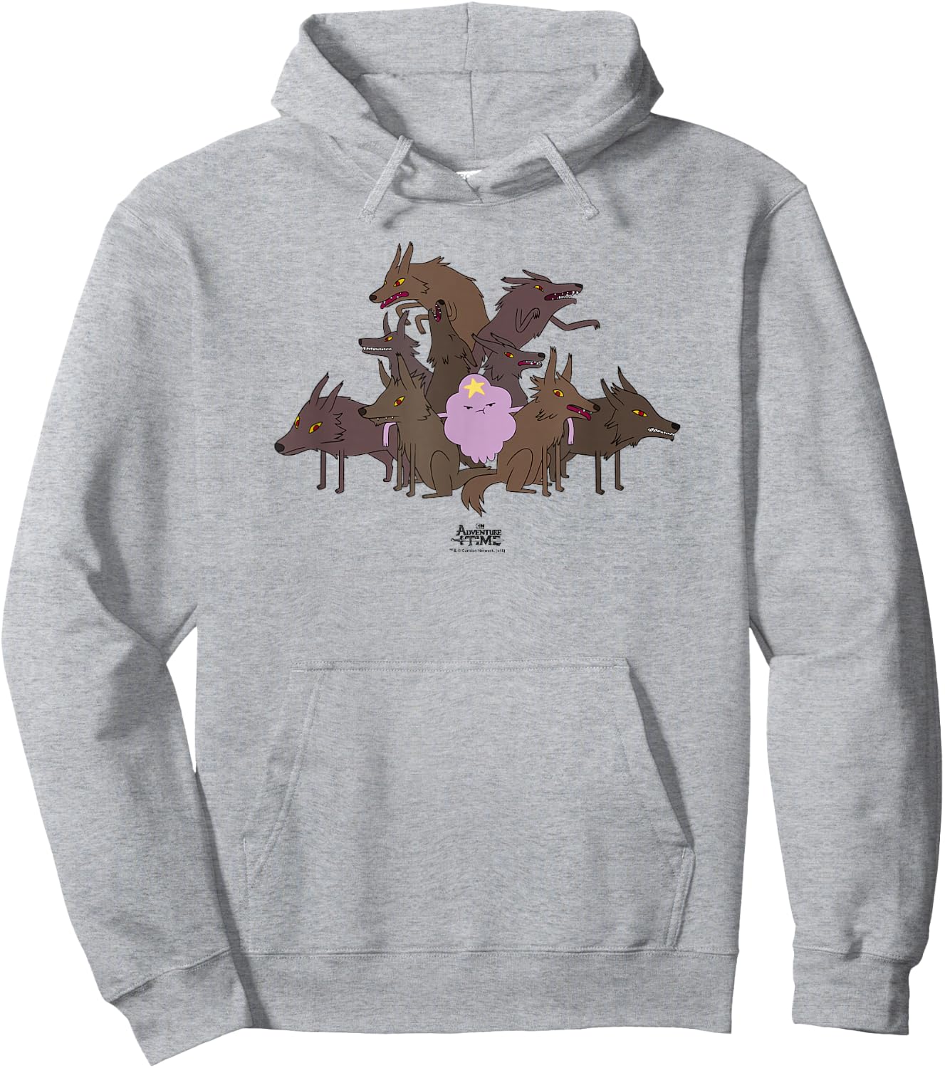 Adventure Time Lumpy Space Princess & Wolves Hoodie - Hoodie | Ash