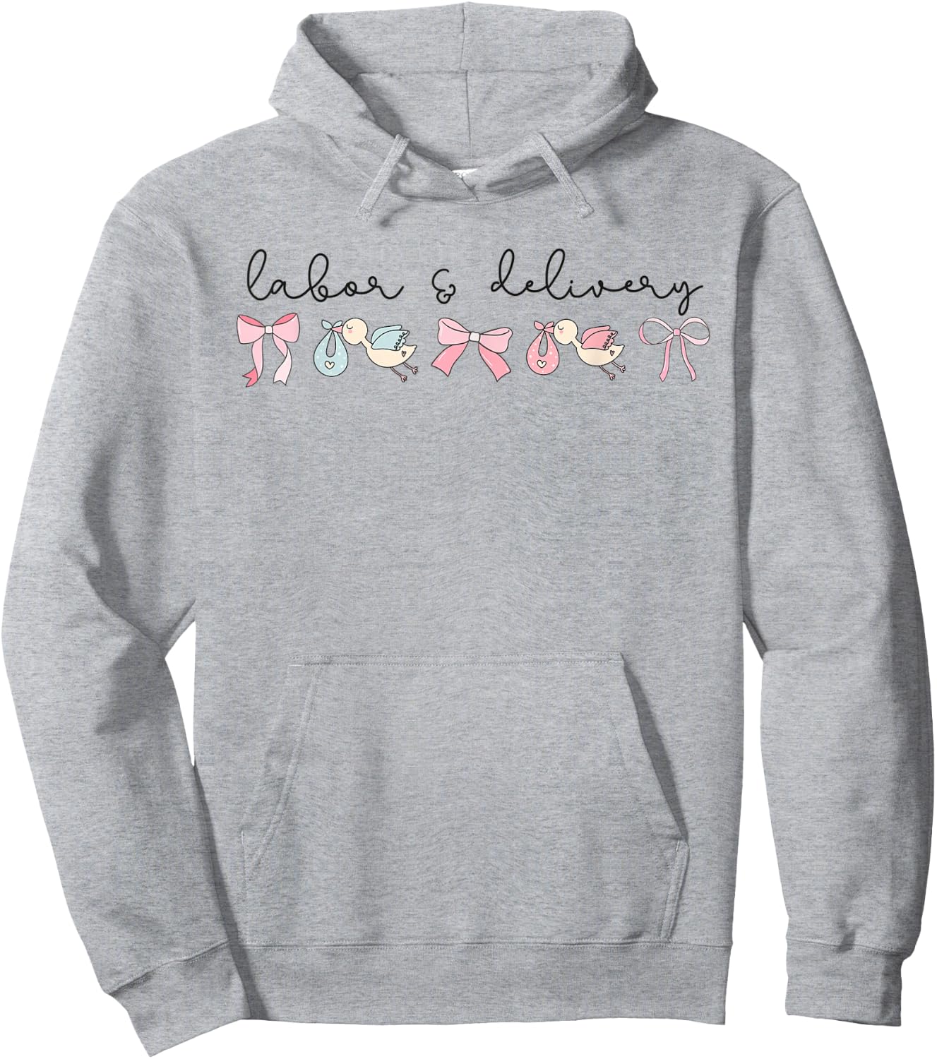 Coquette Labor and Delivery Nurse Grad Baby Ob RN Nursery Hoodie - Hoodie | Ash
