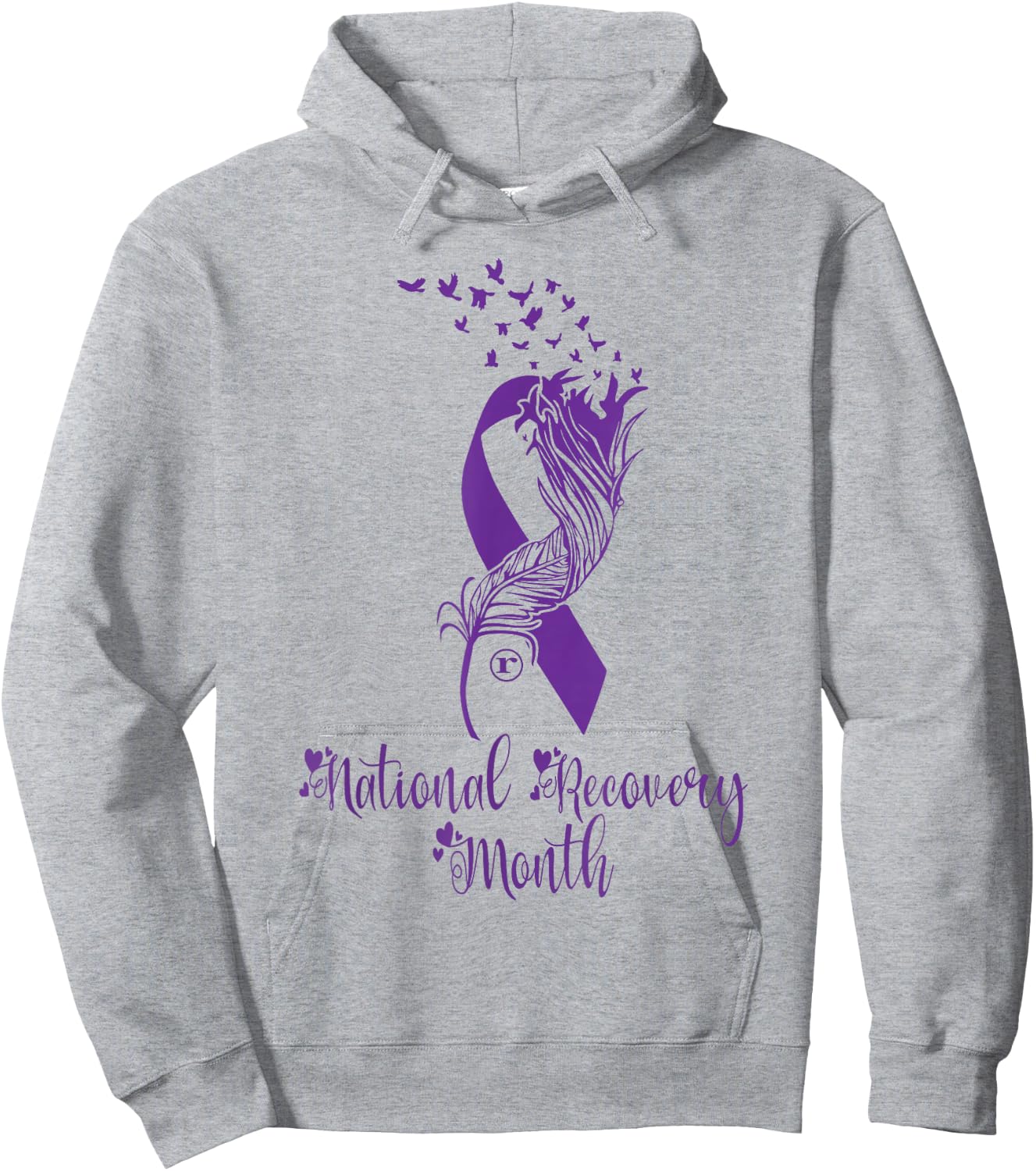 National Recovery month Warrior Addiction Recovery Awareness Hoodie - Hoodie | Ash