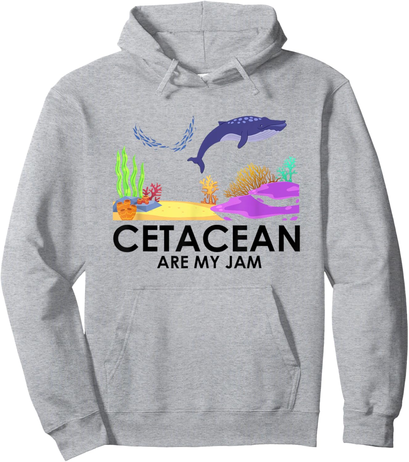 Cetacean are my Jam Whale Sea Panda Ocean Studen Diving Hoodie - Hoodie | Ash