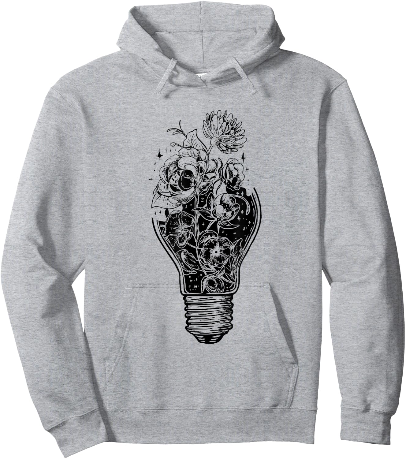 Flower Light Bulb of Power Tree Peace For Hippies Hoodie - Hoodie | Ash