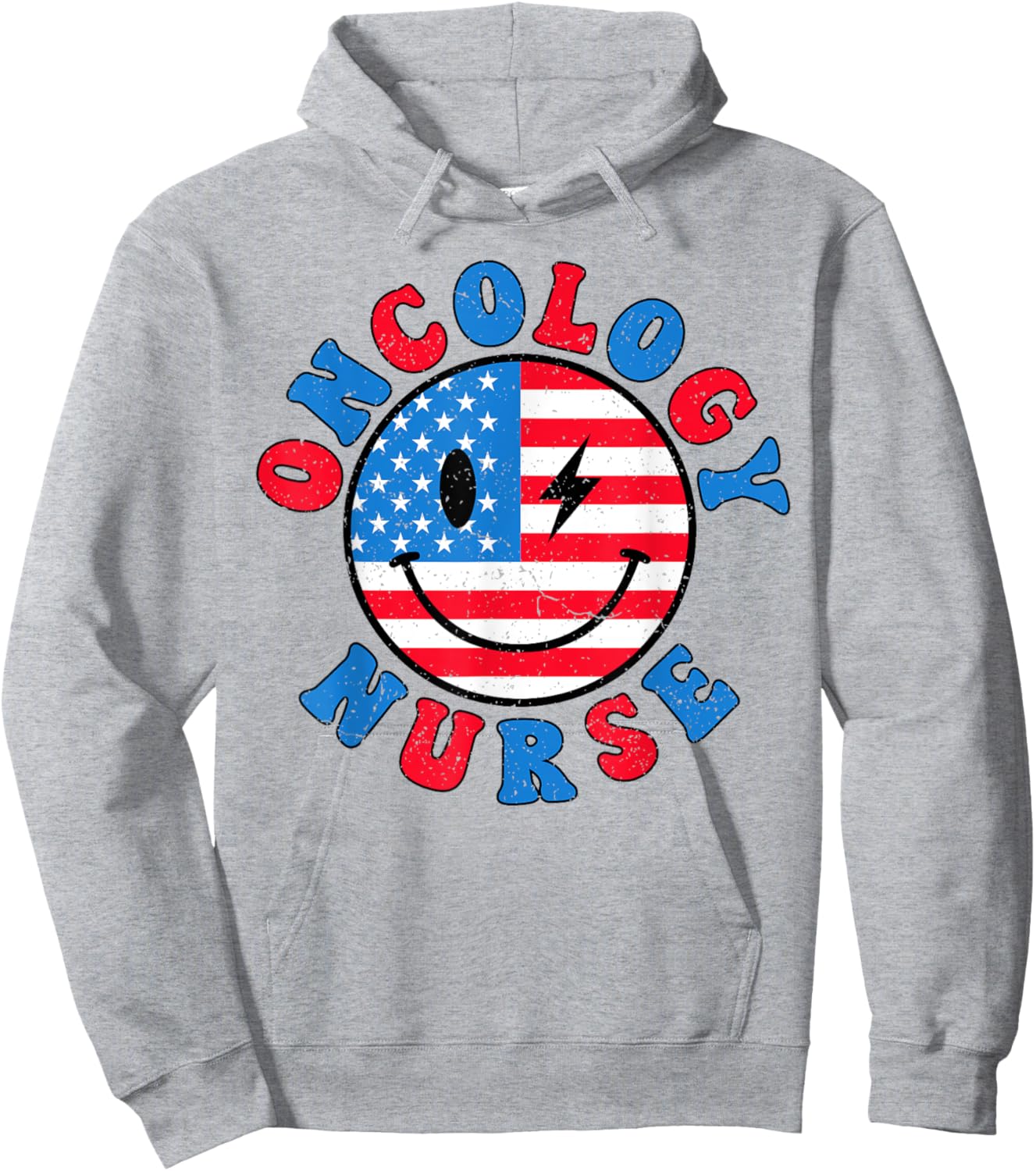 Oncology Nurse 4th of July 2024 Oncology Medical Assistant Hoodie - Hoodie | Ash