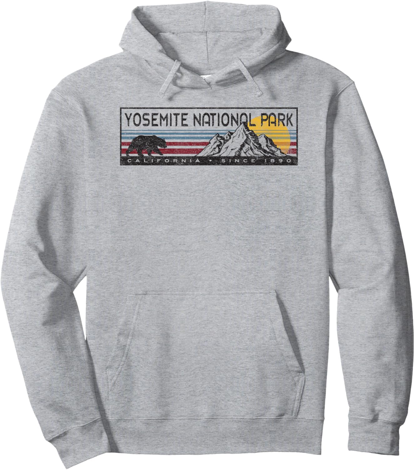 Vintage Yosemite National Park Hoodie - Hoodie | Ash