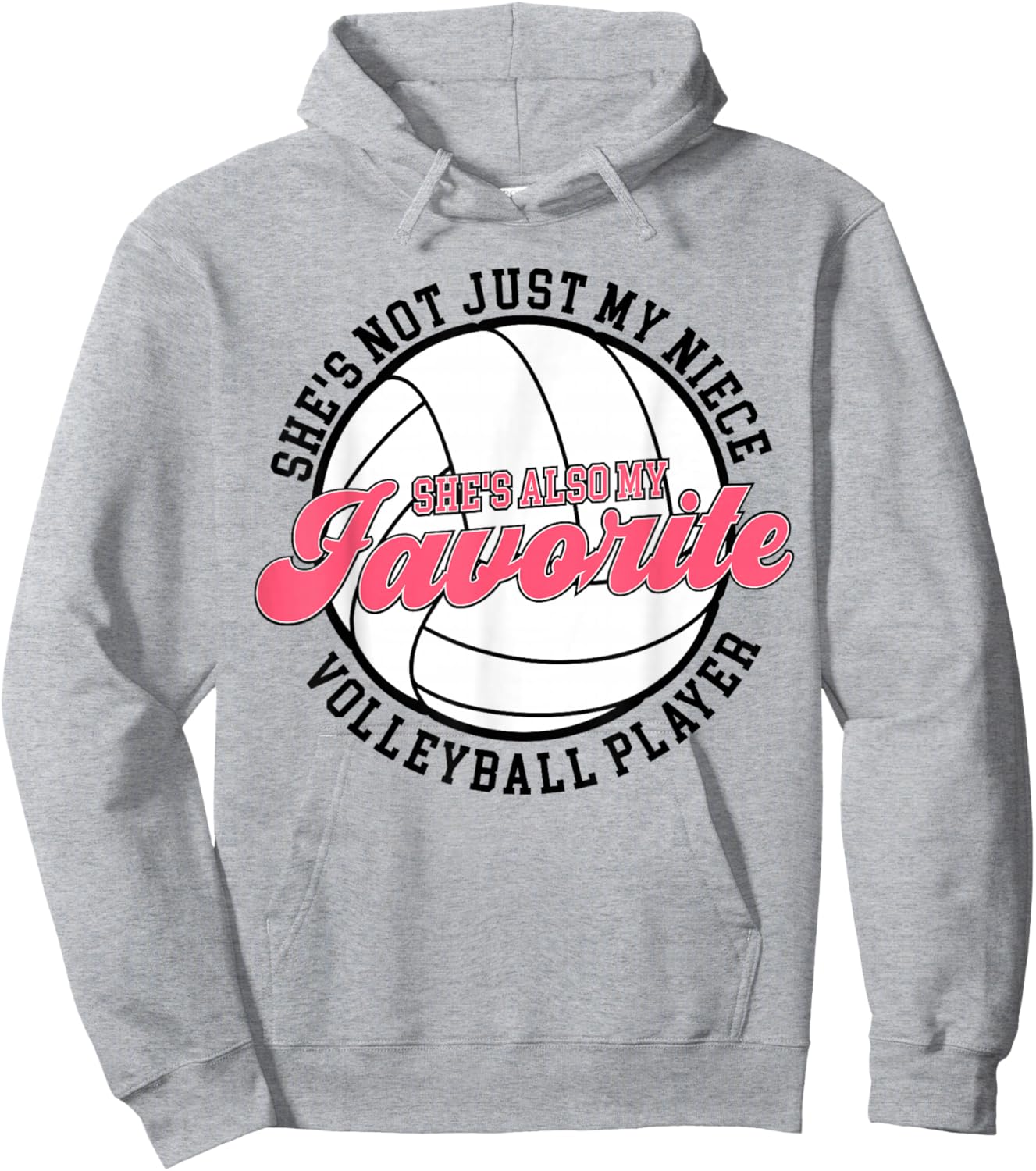 My Niece Volleyball Aunt Of A Volleyball Player Auntie Hoodie - Hoodie | Ash