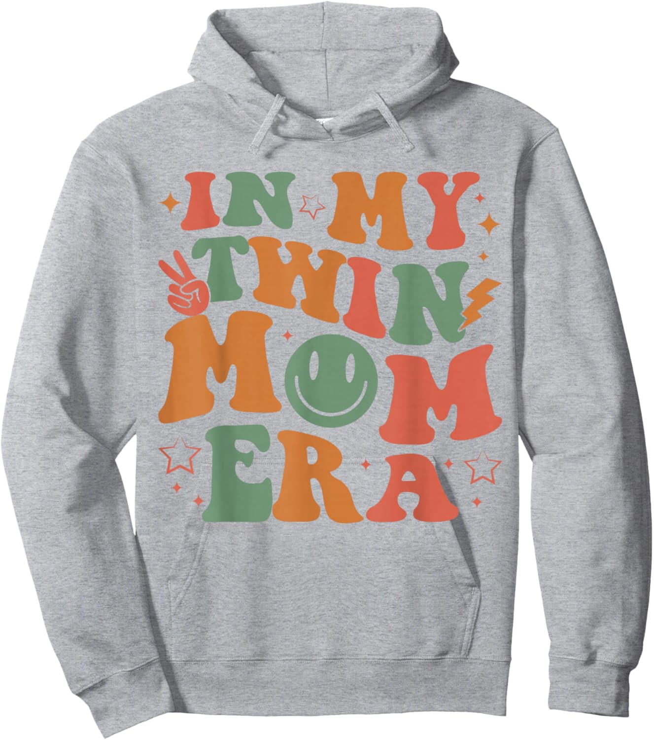In My Twin Mom Era Baby Announcement New Mom Mother's Day Hoodie - Hoodie | Ash