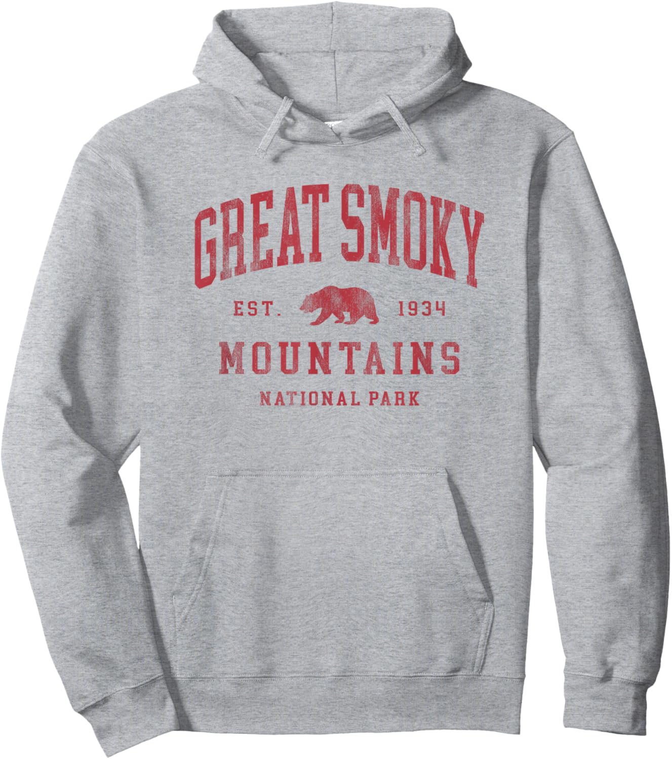 Retro Great Smoky Mountains National Park Hiking Hoodie - Hoodie | Ash