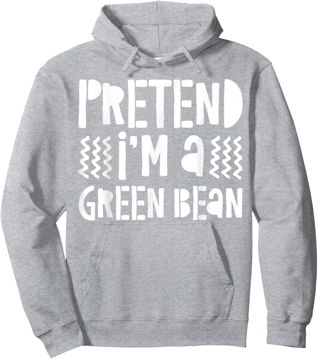 Pretend I'm A Green Bean Shirt Adult Kids Green Bean Costume Hoodie - Hoodie | Ash