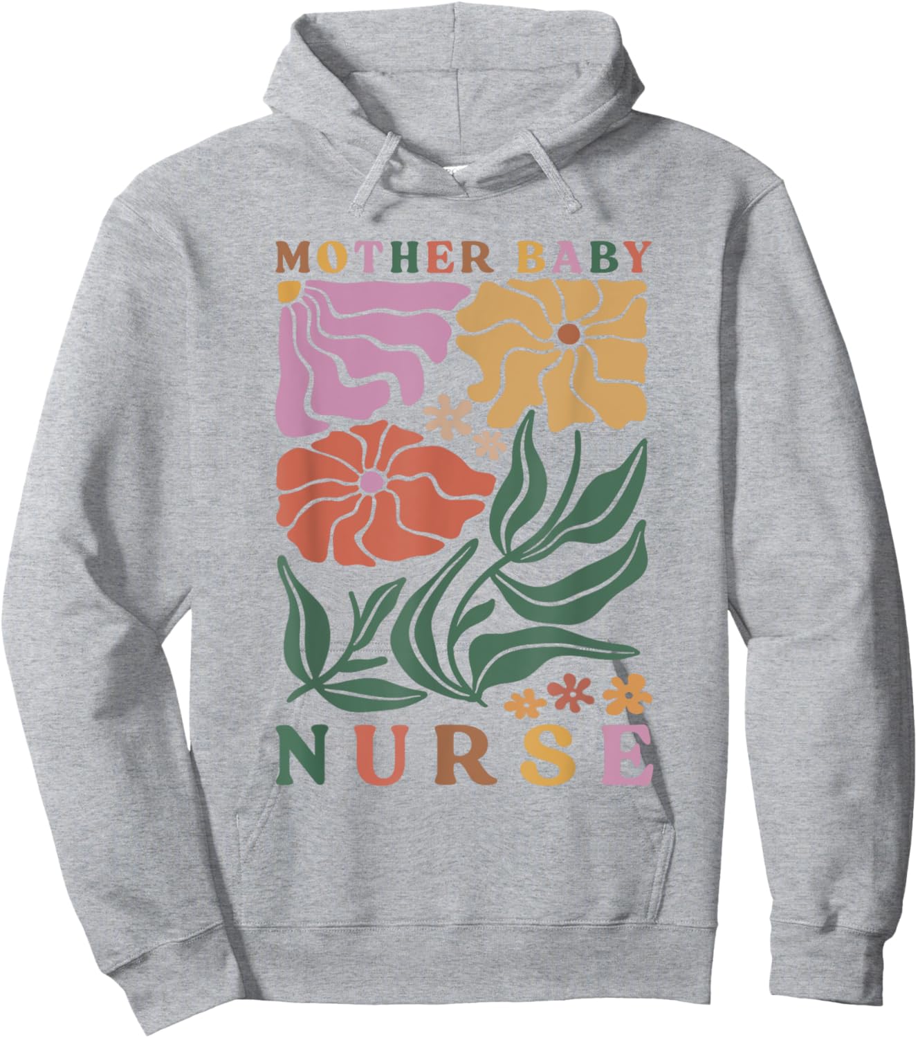 Mother Baby Nurse Postpartum Mom Baby Nursing Graduation Hoodie - Hoodie | Ash