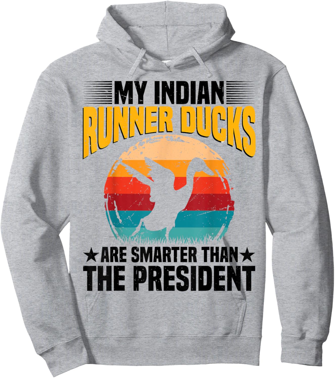 Duck Owner Indian Runner Duck Food Indian Runner Duck Toys Hoodie - Hoodie | Ash