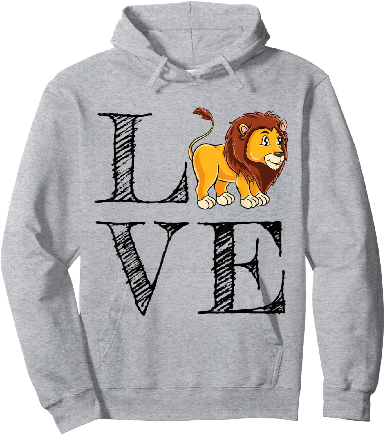 Lion Lover Gift Love Lions Hoodie - Hoodie | Ash