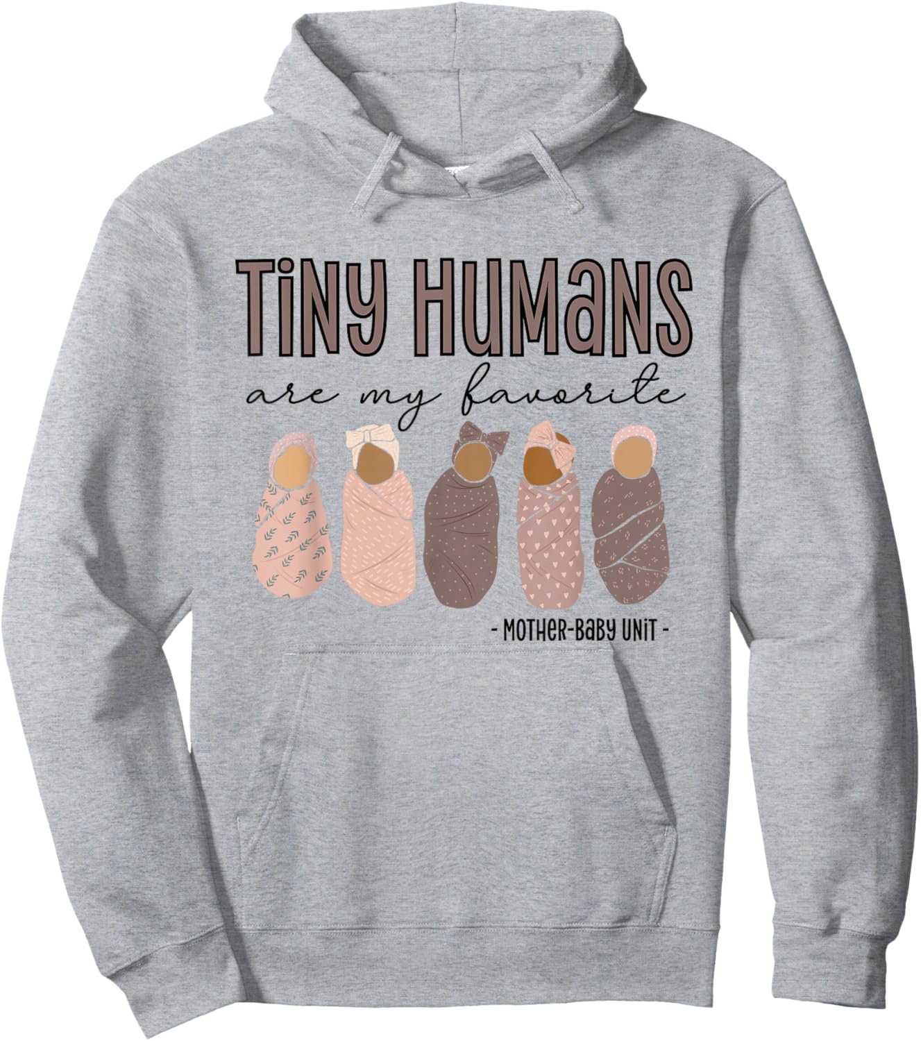 Tiny Humans Are My Favorite, Mother-Baby Unit Hoodie - Hoodie | Ash
