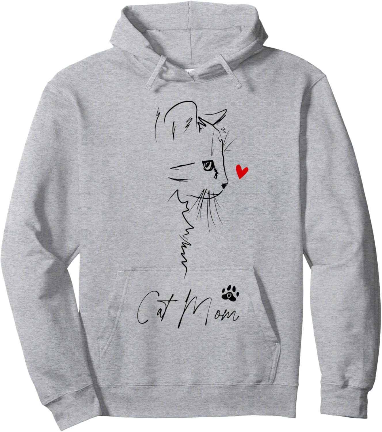 Vintage Retro Cat Mom Cat Owner Funny Mom Mother's Day Women Hoodie - Hoodie | Ash