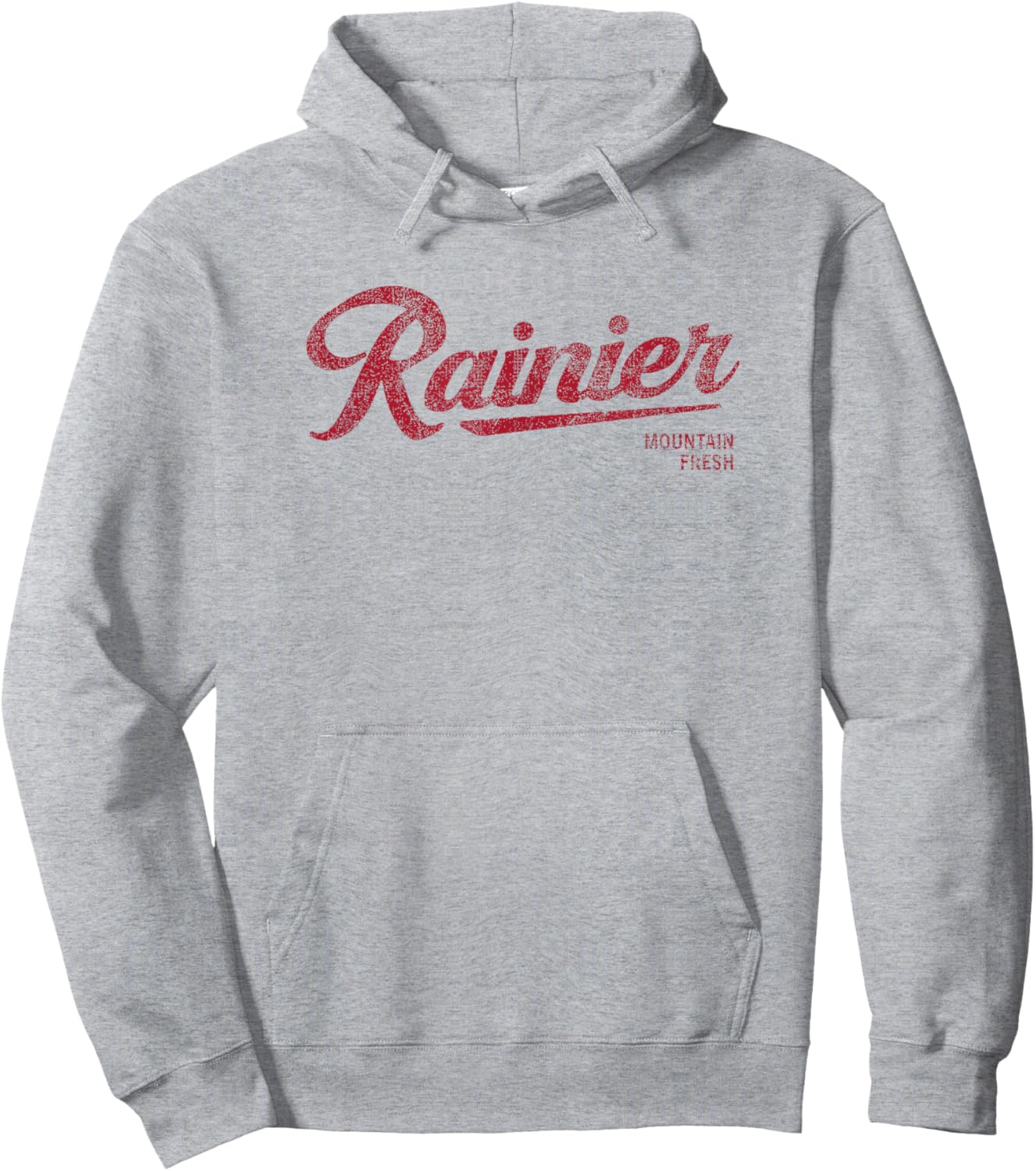 Rainier Beer Mountain Fresh Logo - Authentic Vintage Look Hoodie - Hoodie | Ash