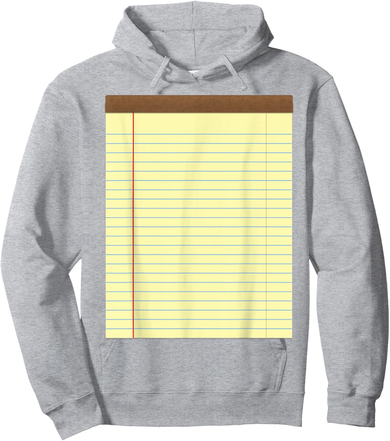 Yellow Pad Lined Notebook Couple Group Halloween Costume Hoodie - Hoodie | Ash