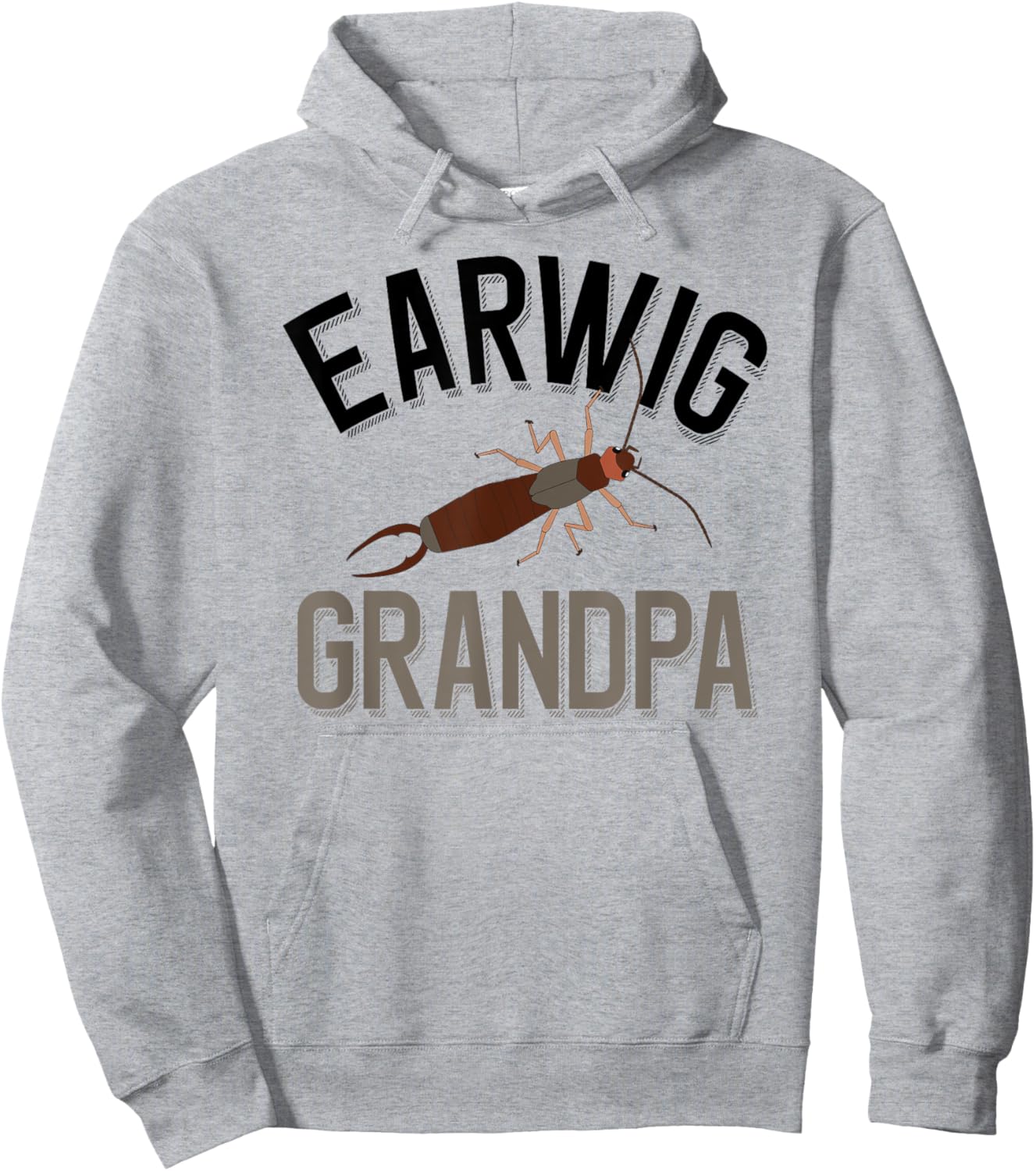 Earwig Grandpa Funny Pincher Bug Hoodie - Hoodie | Ash