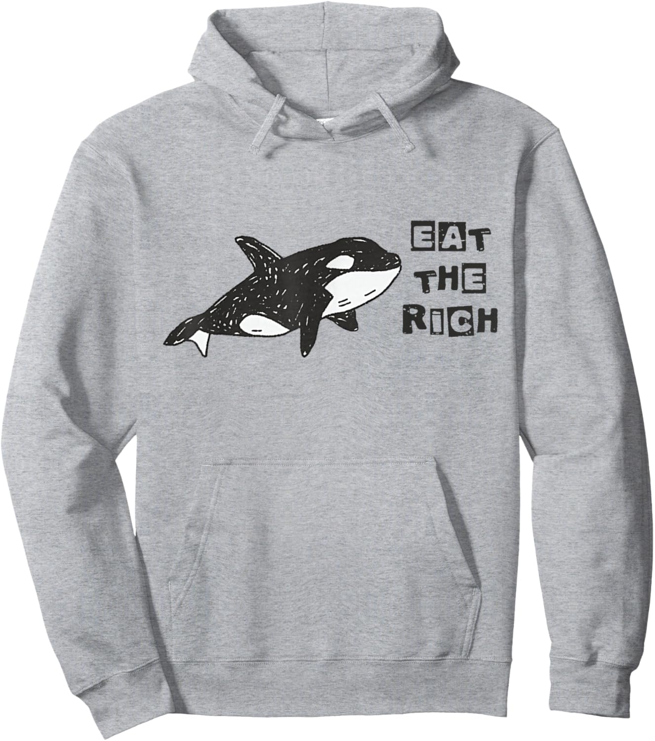 Funny Cute Orca Whale Eat The Rich Gladys Orca Revolutionary Hoodie - Hoodie | Ash