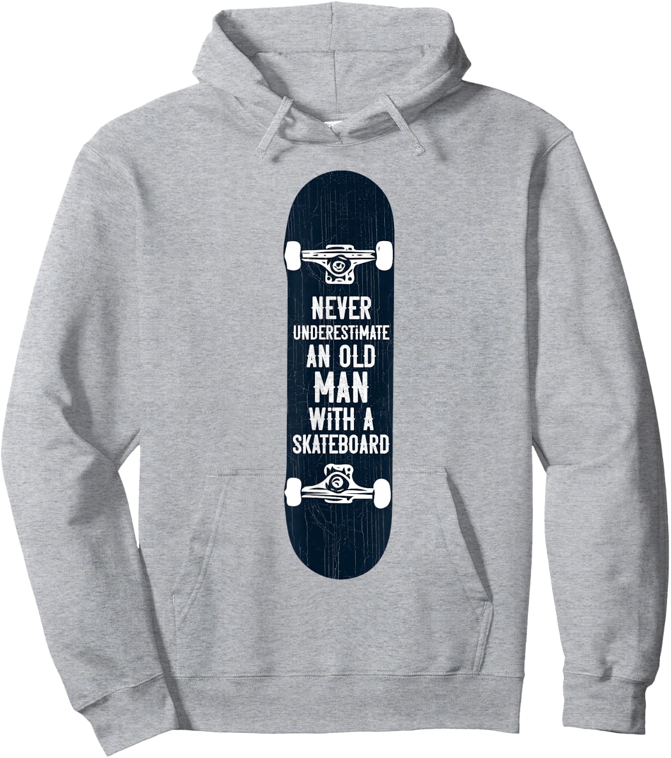 Never underestimate an old man with a skateboard gift Hoodie - Hoodie | Ash