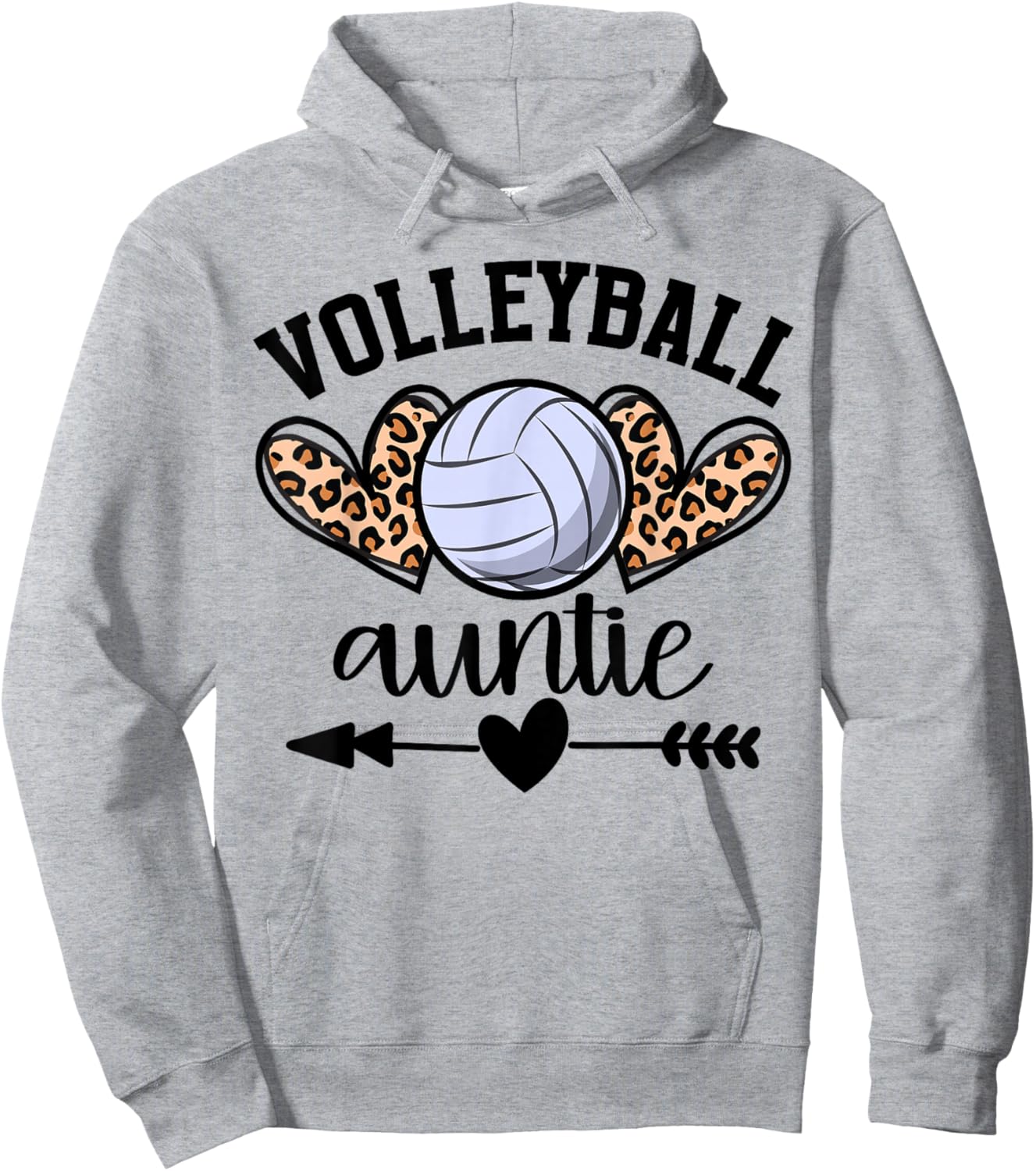 Volleyball Auntie Volleyball Aunt Game Day Senior Hoodie - Hoodie | Ash