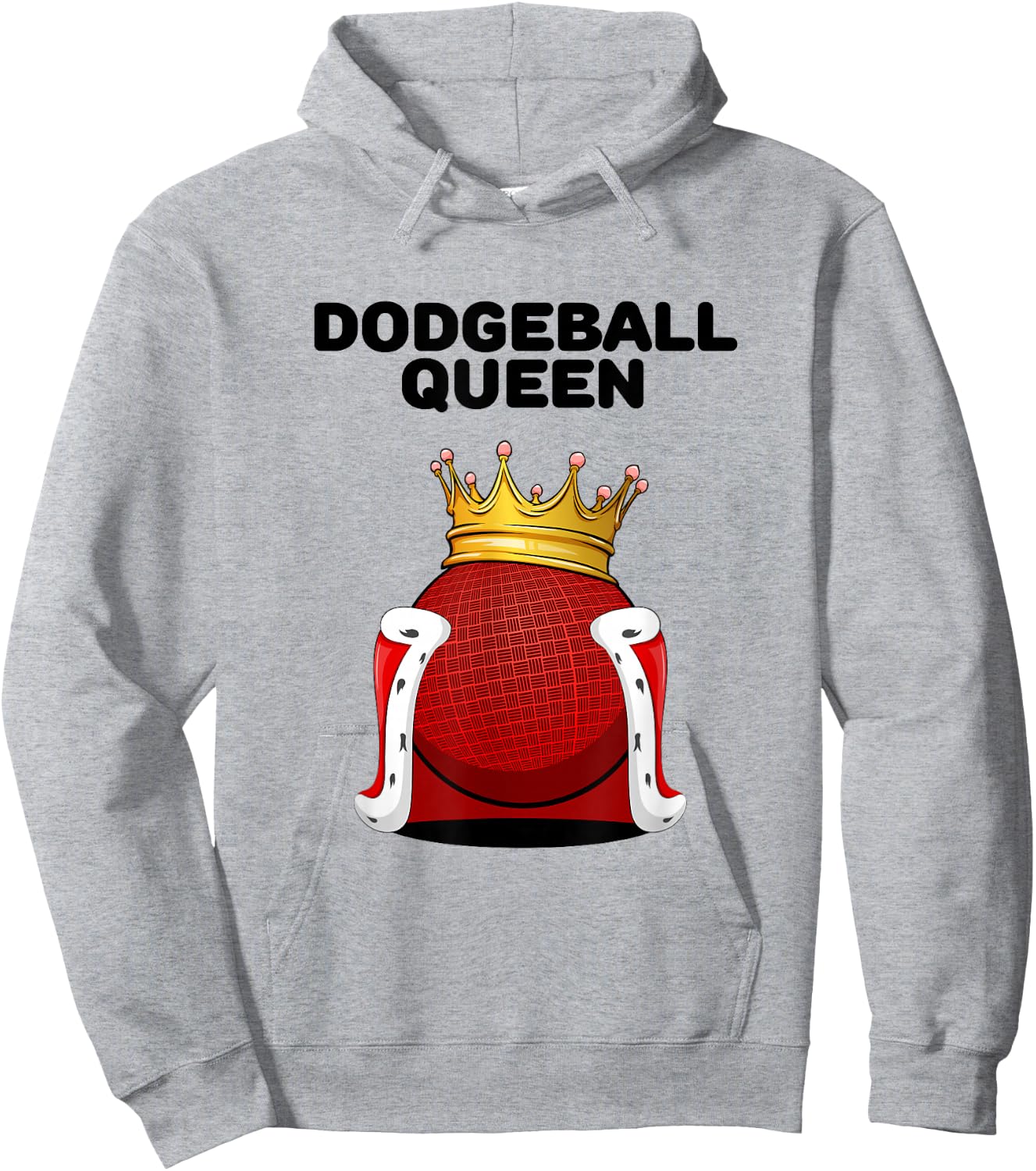 Dodgeball Queen PE Teacher Gym Student Team Dodgeball Hoodie - Hoodie | Ash