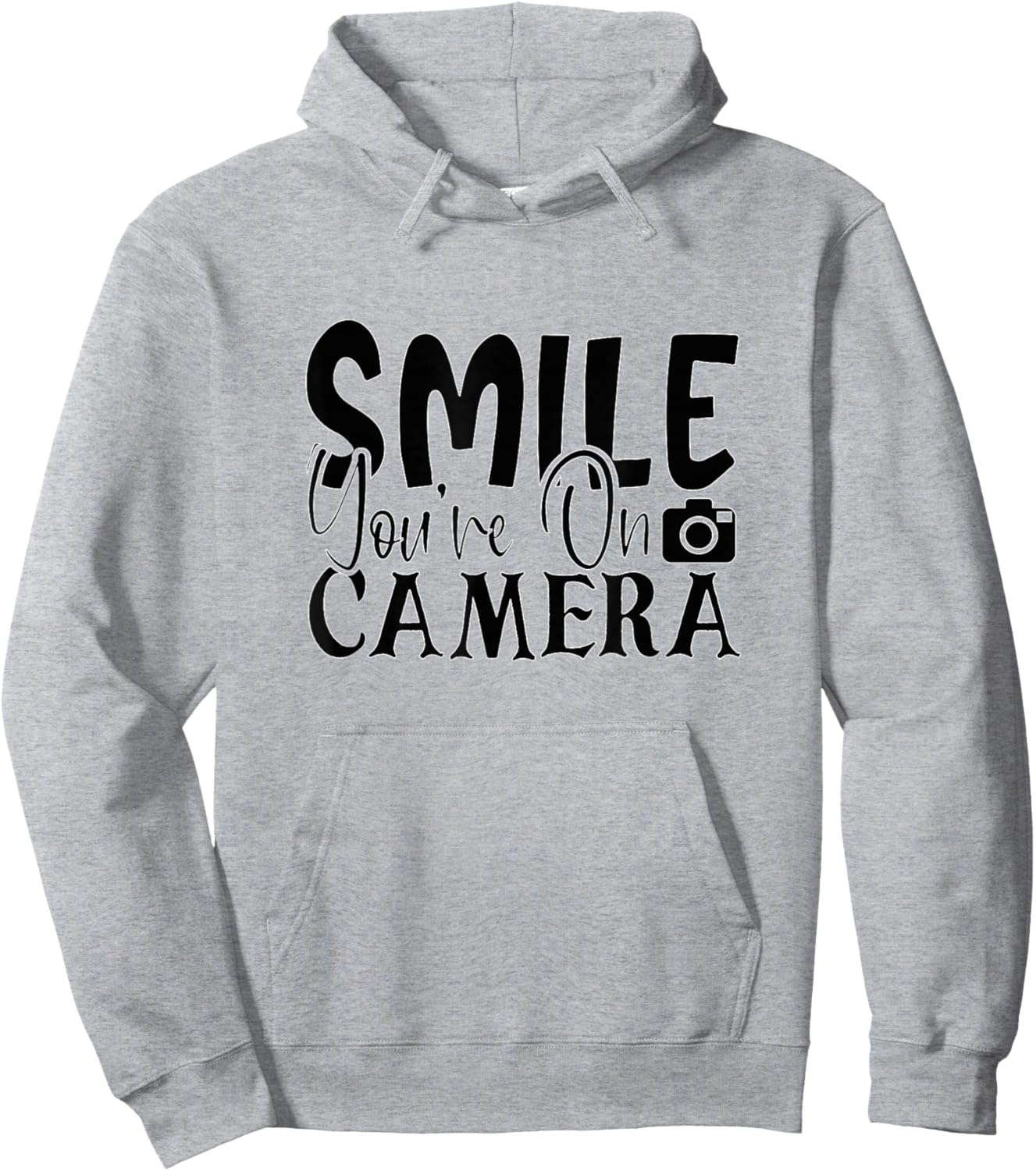 Smile You're On Camera Funny Photographer Hoodie - Hoodie | Ash