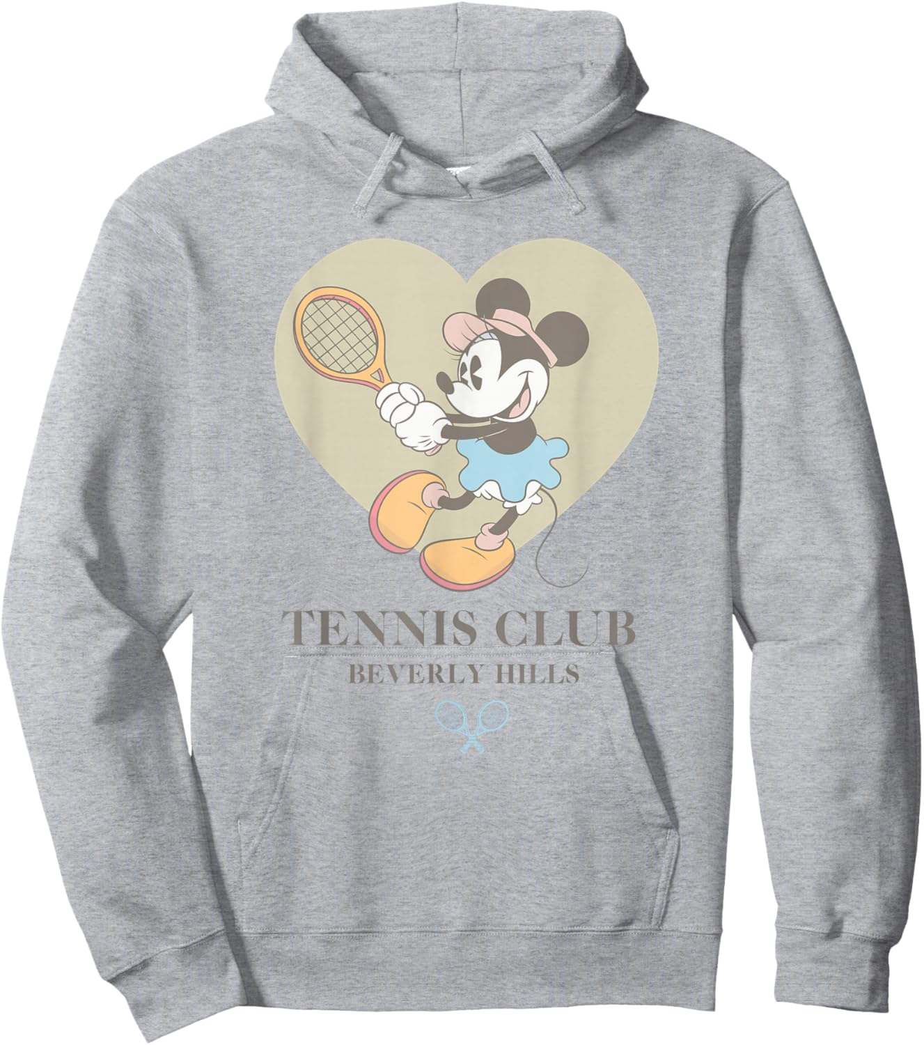 Disney Minnie Mouse Tennis Club Beverly Hills Vintage Logo Hoodie - Hoodie | Ash