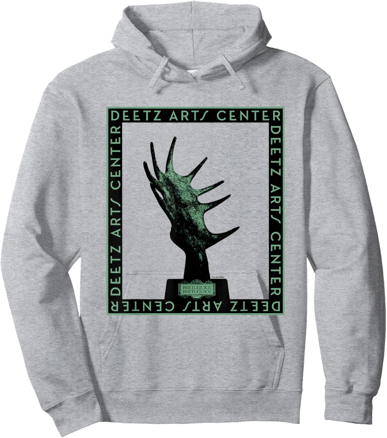 Beetlejuice Beetlejuice Deetz Arts Center Poster Hoodie - Hoodie | Ash
