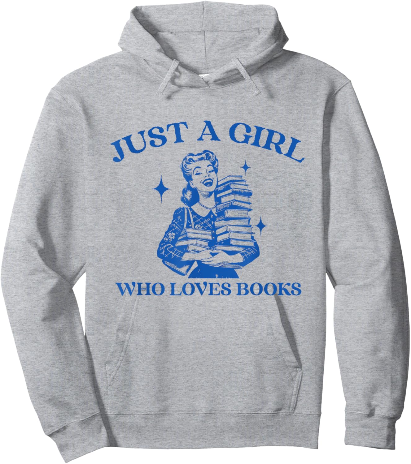 Just a Girl Who Loves Books Funny Book Lover Bookish Hoodie - Hoodie | Ash