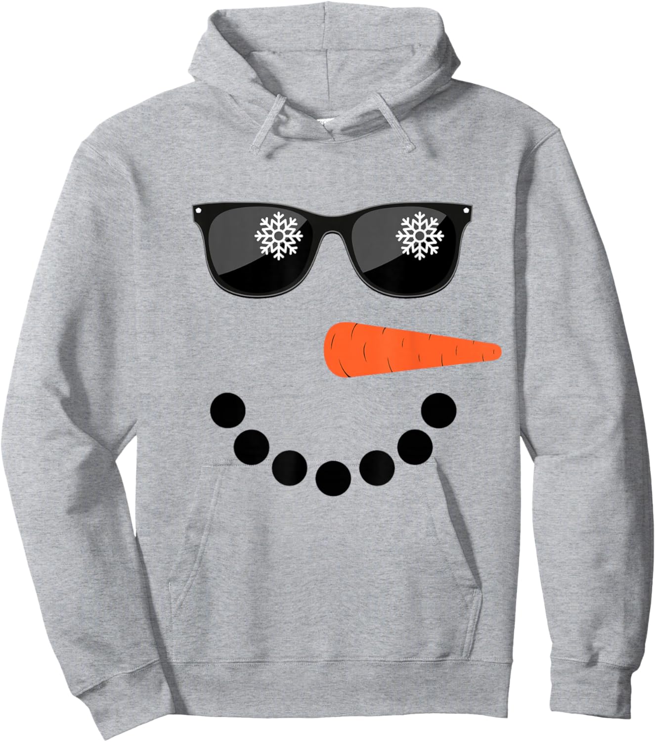 Snowman Shirt Glasses Boys Kids Toddlers Christmas Winter Hoodie - Hoodie | Ash