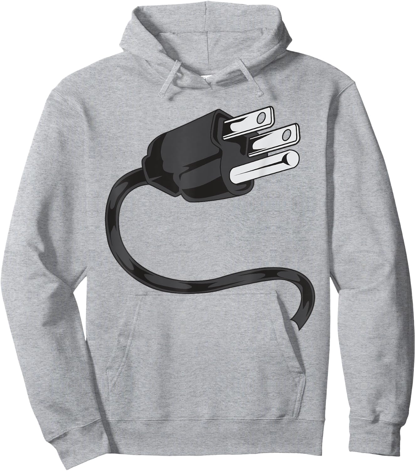 Electrical Outlet Plug and Socket Couples Costume Halloween Hoodie - Hoodie | Ash