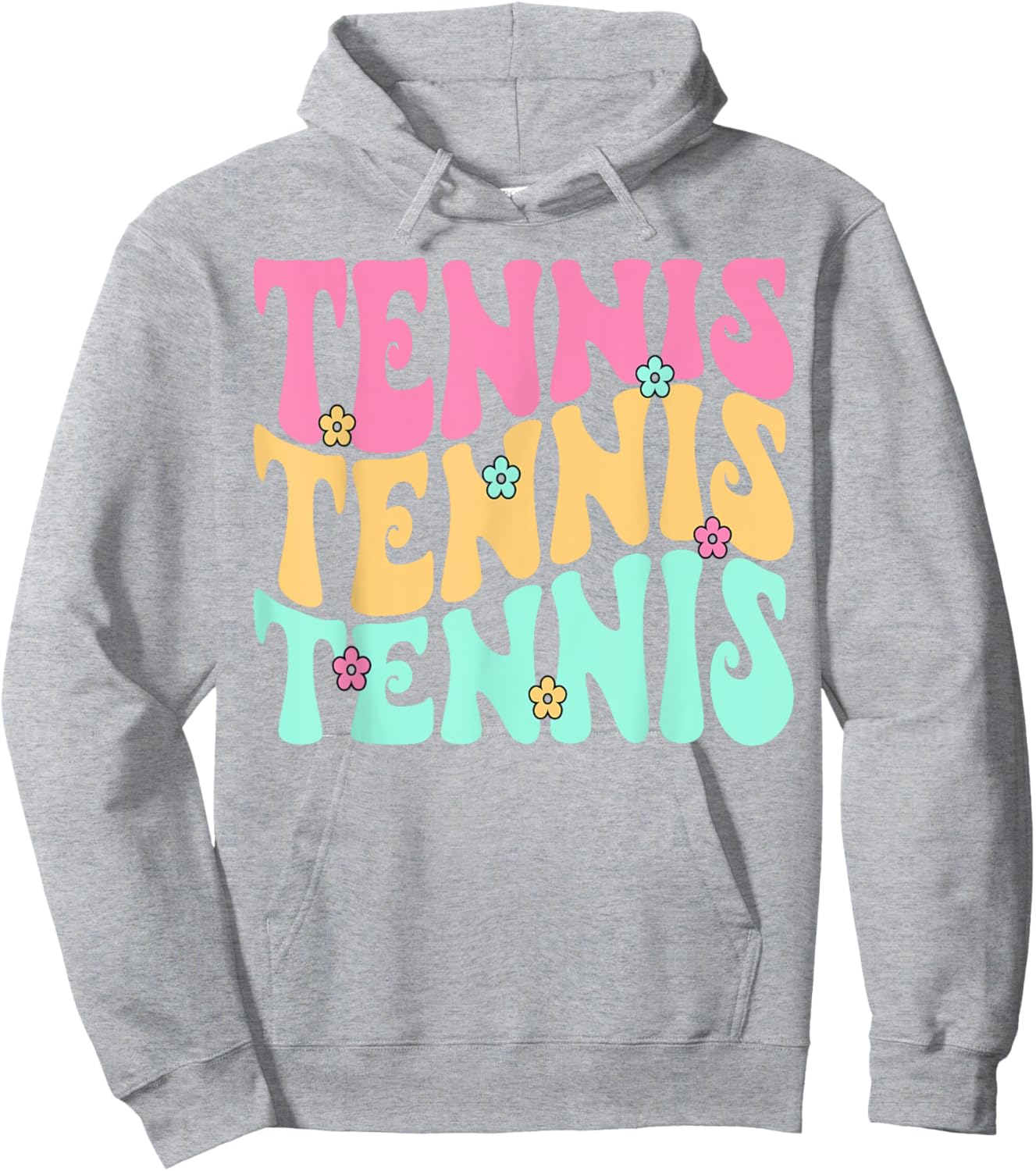 Tennis Retro for Girls Women Teen Kids Game Match Practice Hoodie - Hoodie | Ash