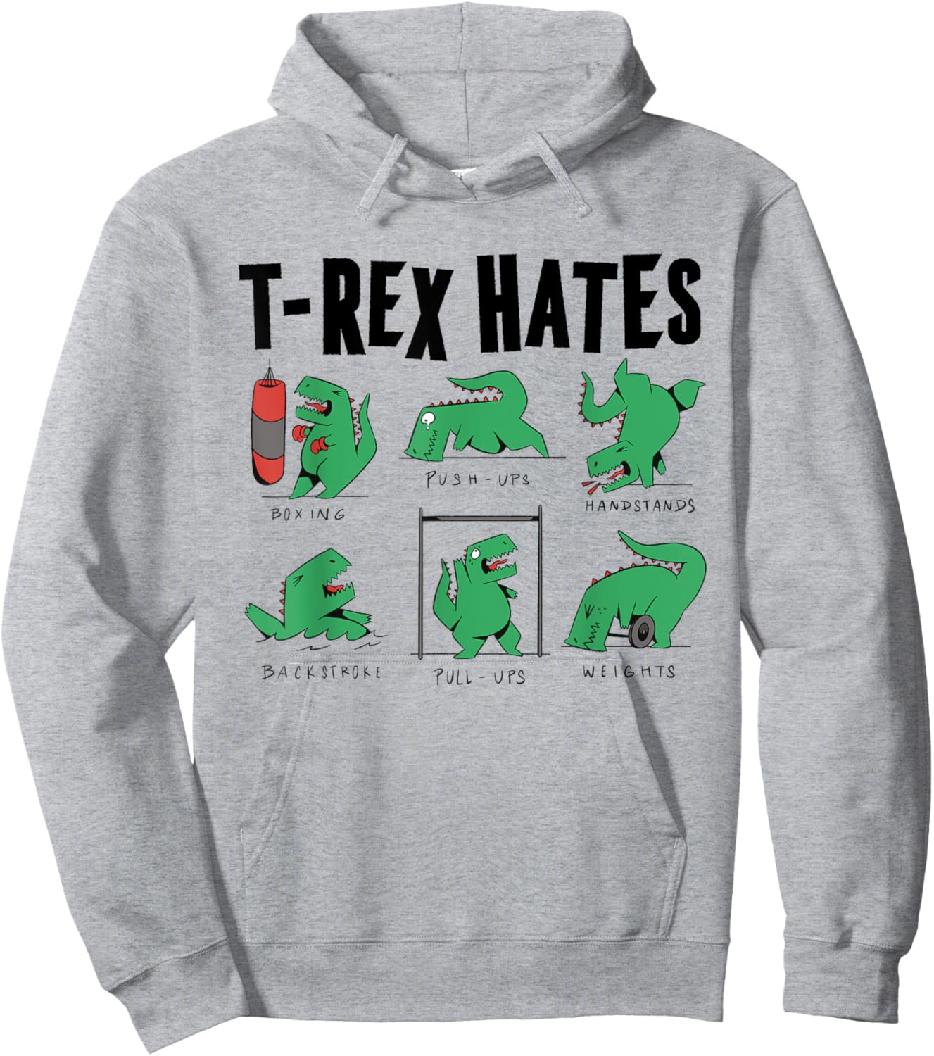 The struggle is real funny T-Rex gym workout Hoodie - Hoodie | Ash