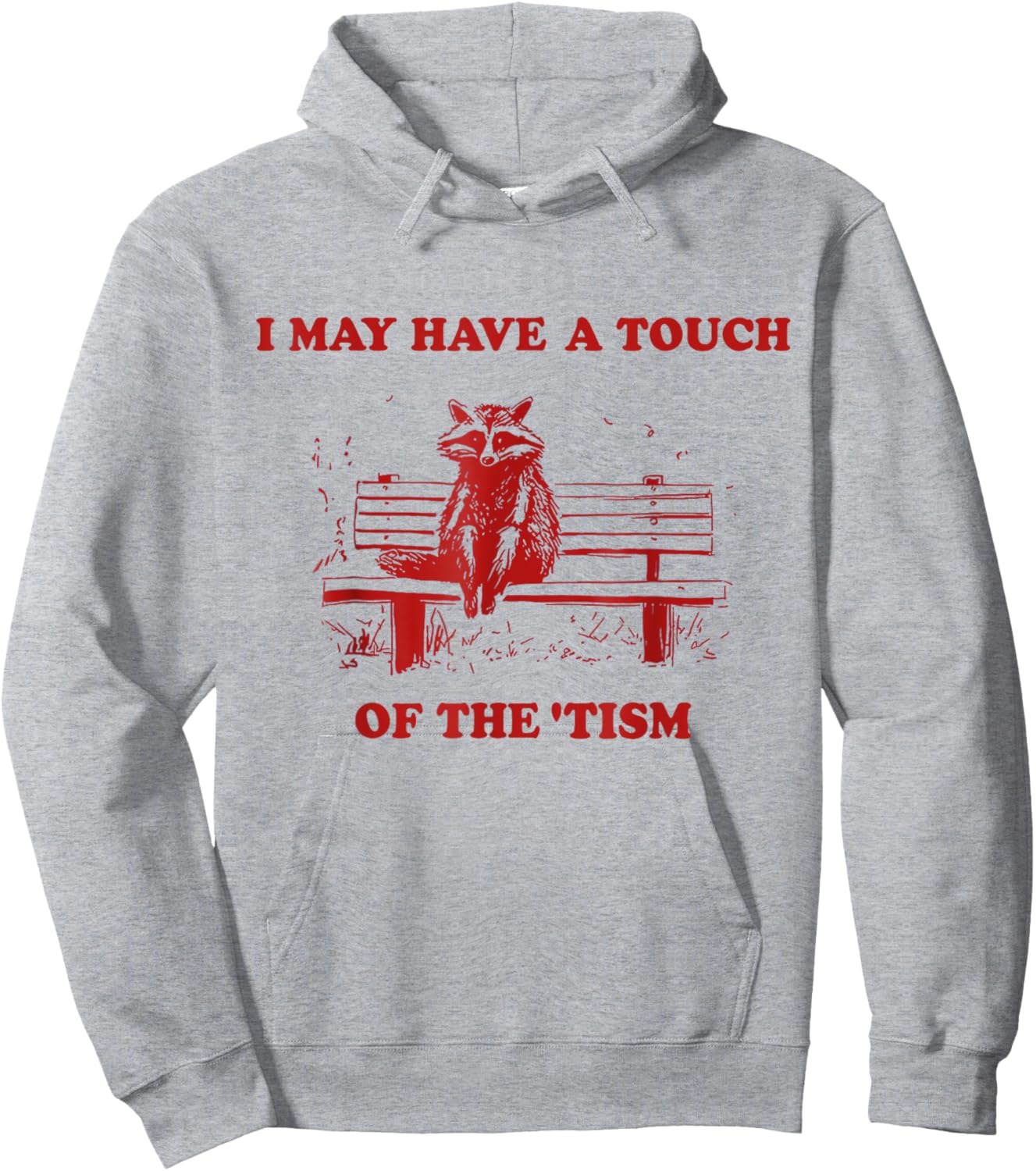 Raccoon I May Have A Touch Of The Tism Hoodie - Hoodie | Ash